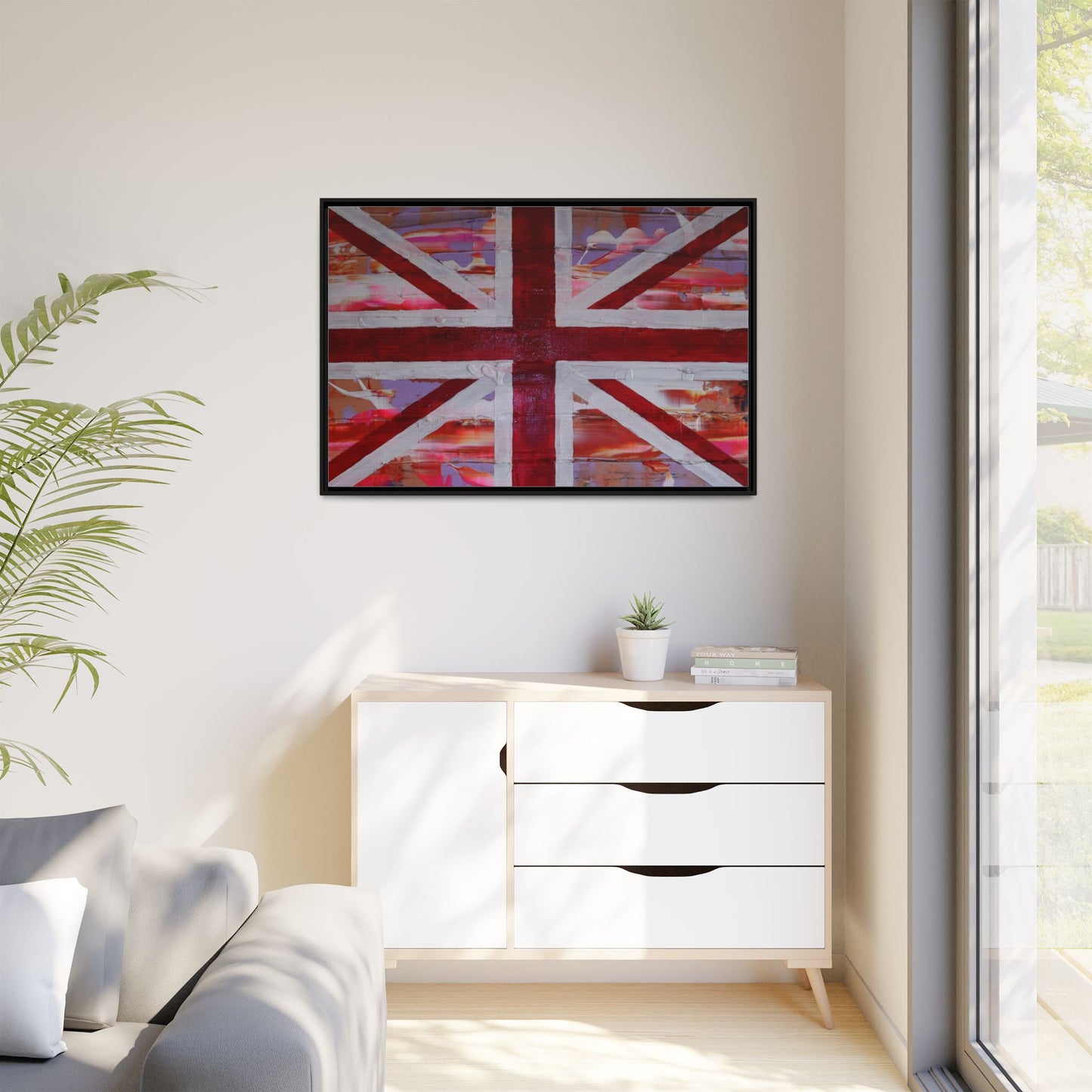 Union Jack is back! by Norman Barrett Framed Matte Canvas Print Wall Art