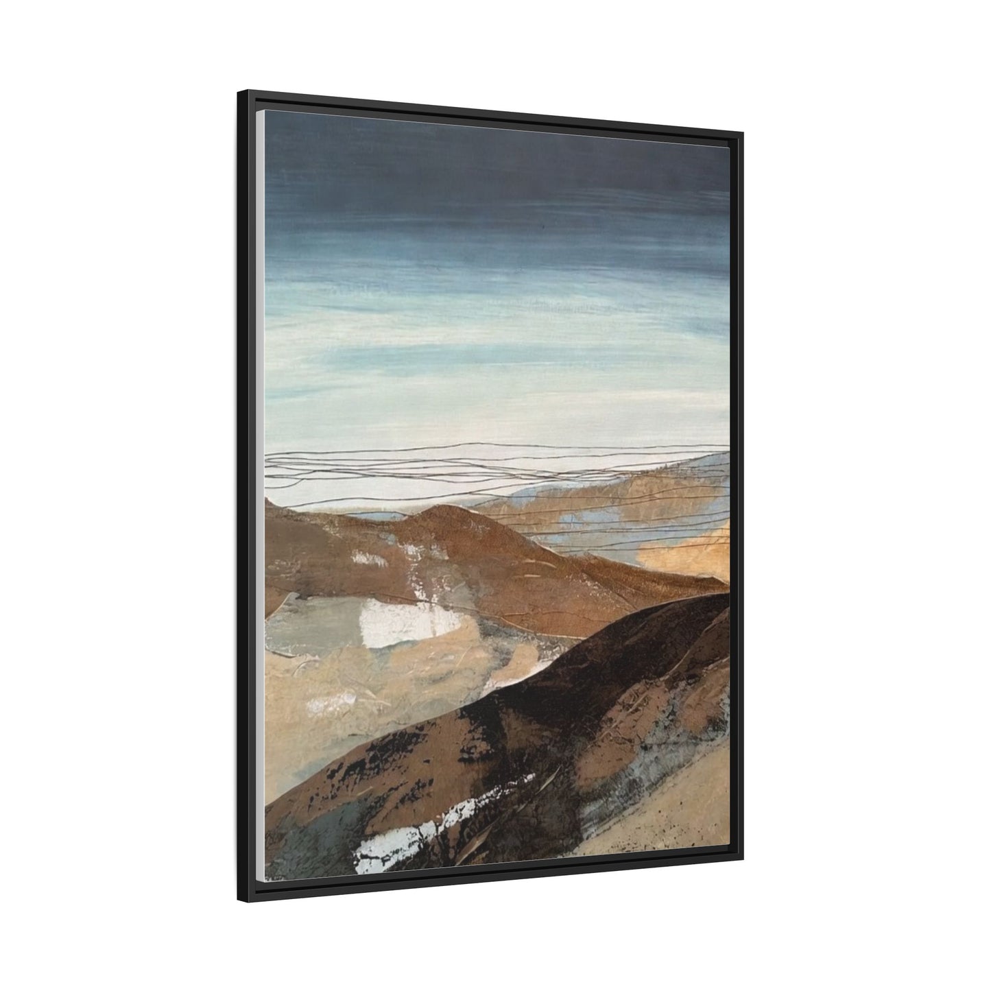Framed Matte Canvas Art — Serene Abstract Landscape