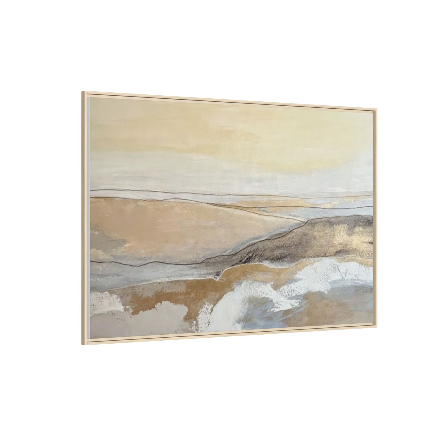 Framed Abstract Coastal Landscape Matte Canvas Wall Art
