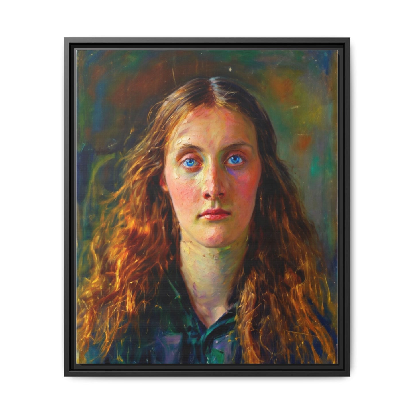 Framed Matte Canvas Print — Vintage Portrait Art
