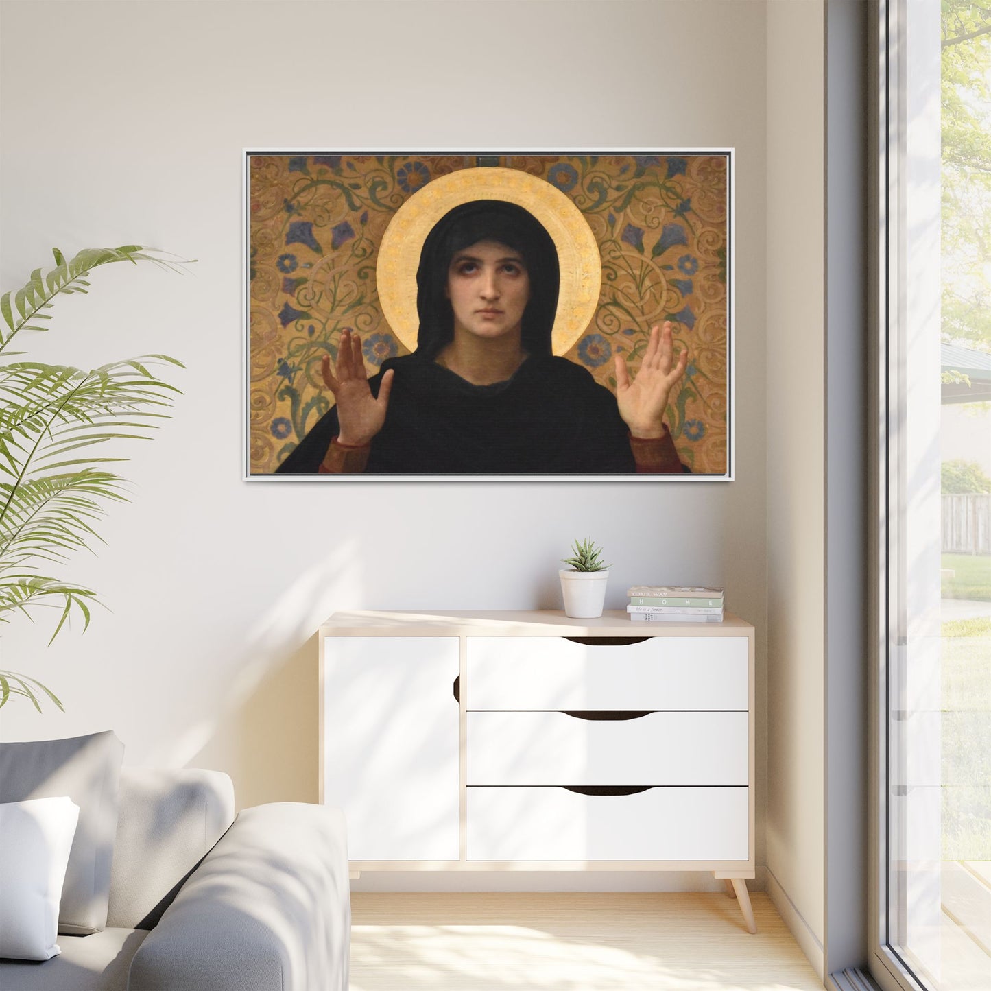 La Vierge consolatrice by William Adolphe Bouguereau Framed Matte Canvas Wall Art