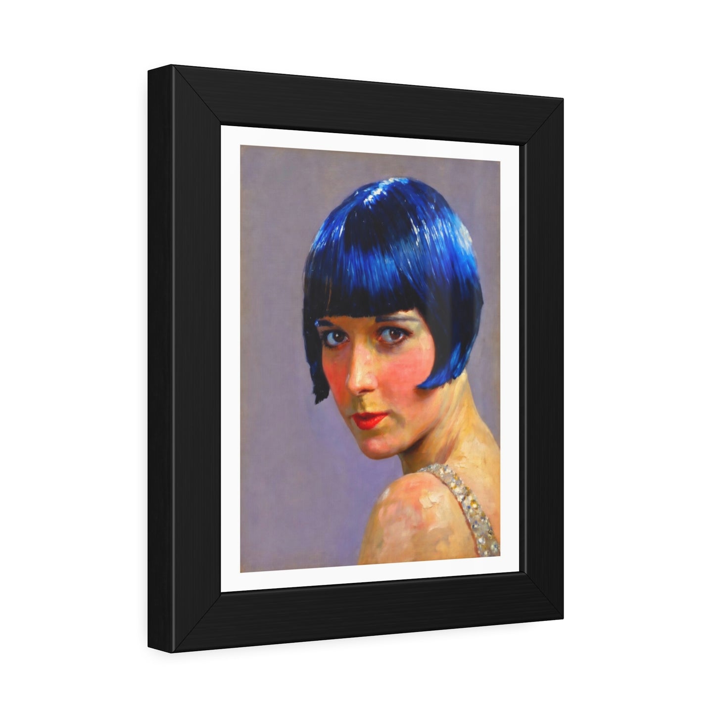 Blue Bob Portrait Framed Poster