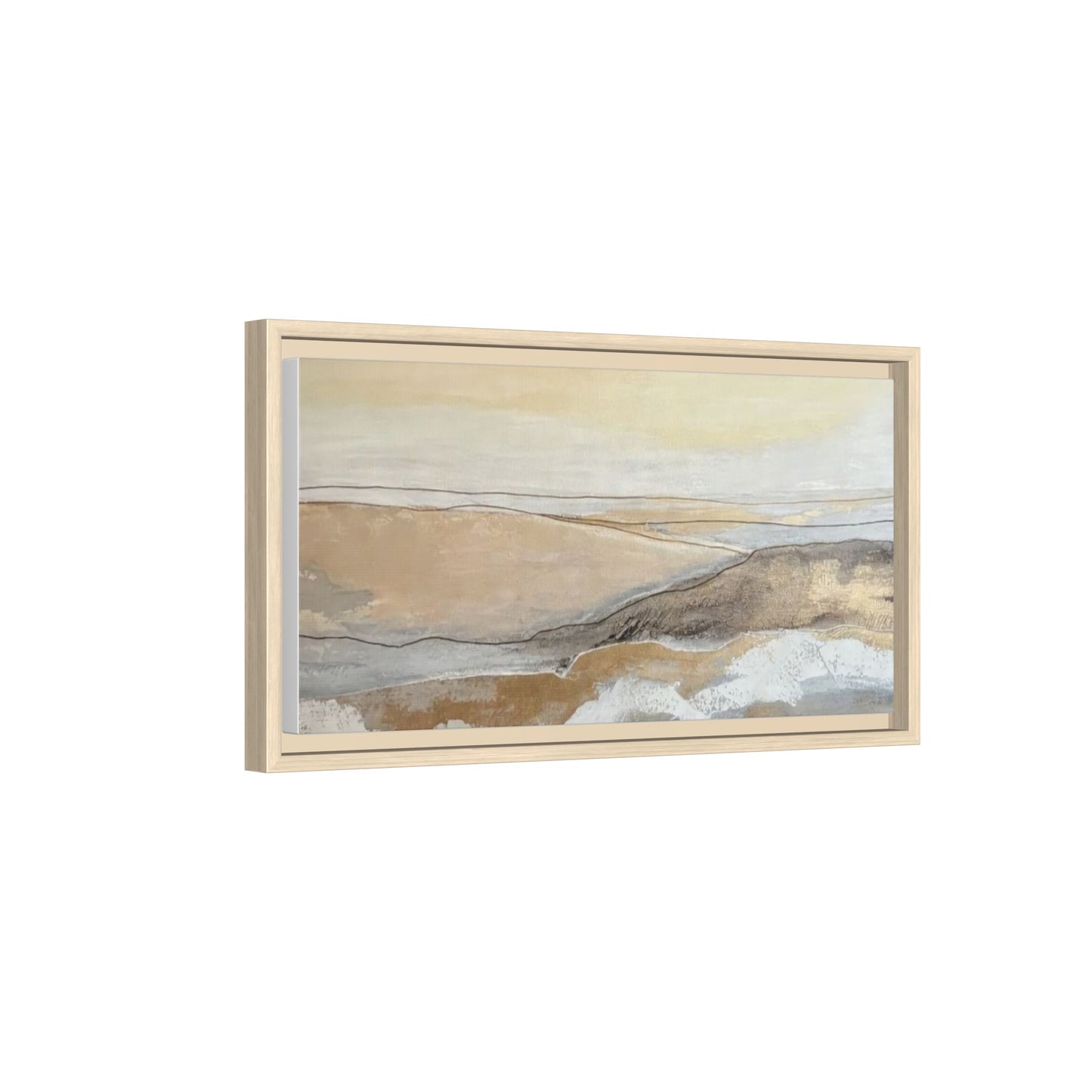 Framed Abstract Coastal Landscape Matte Canvas Wall Art