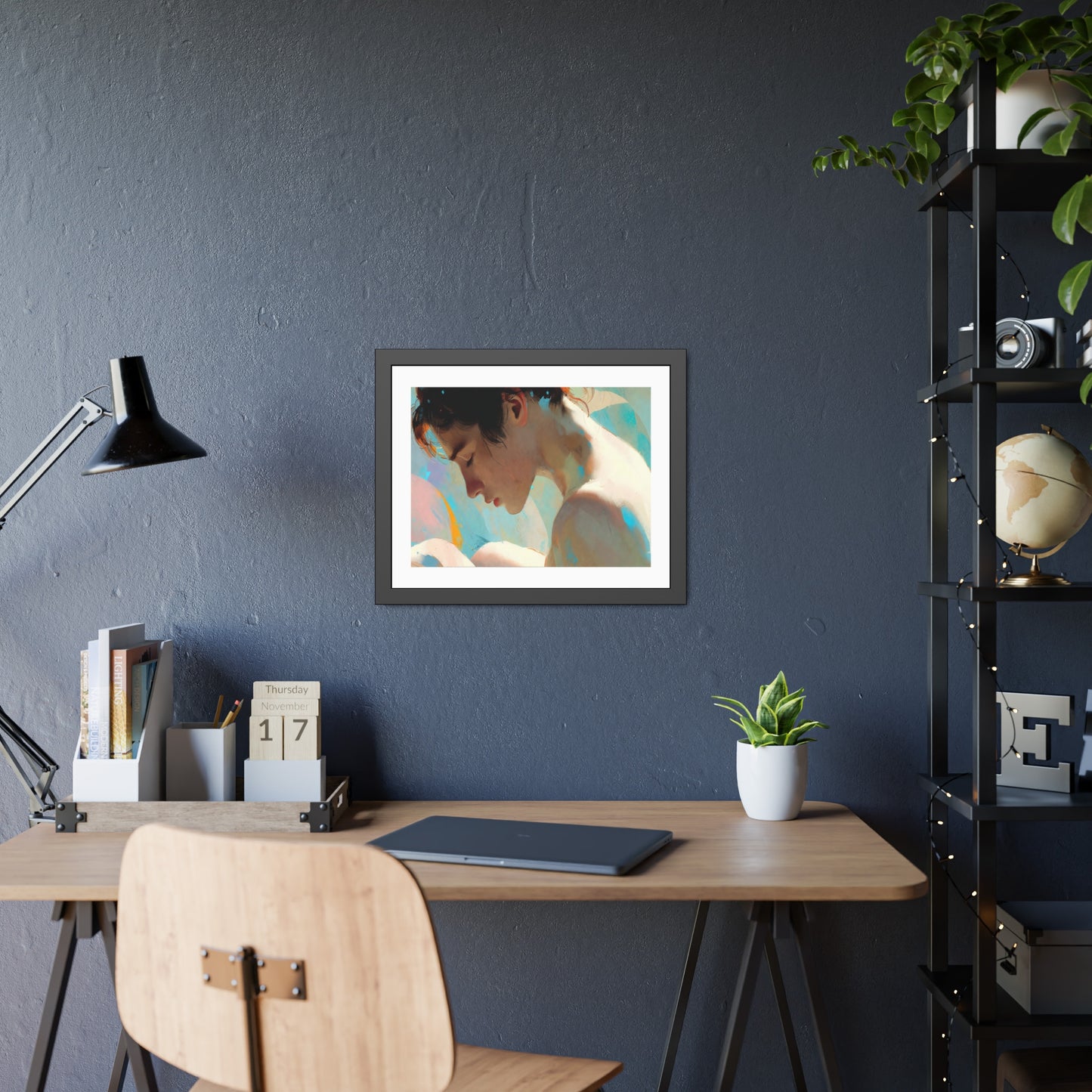 Framed Art Poster — Serene Portrait Print for Home Decor