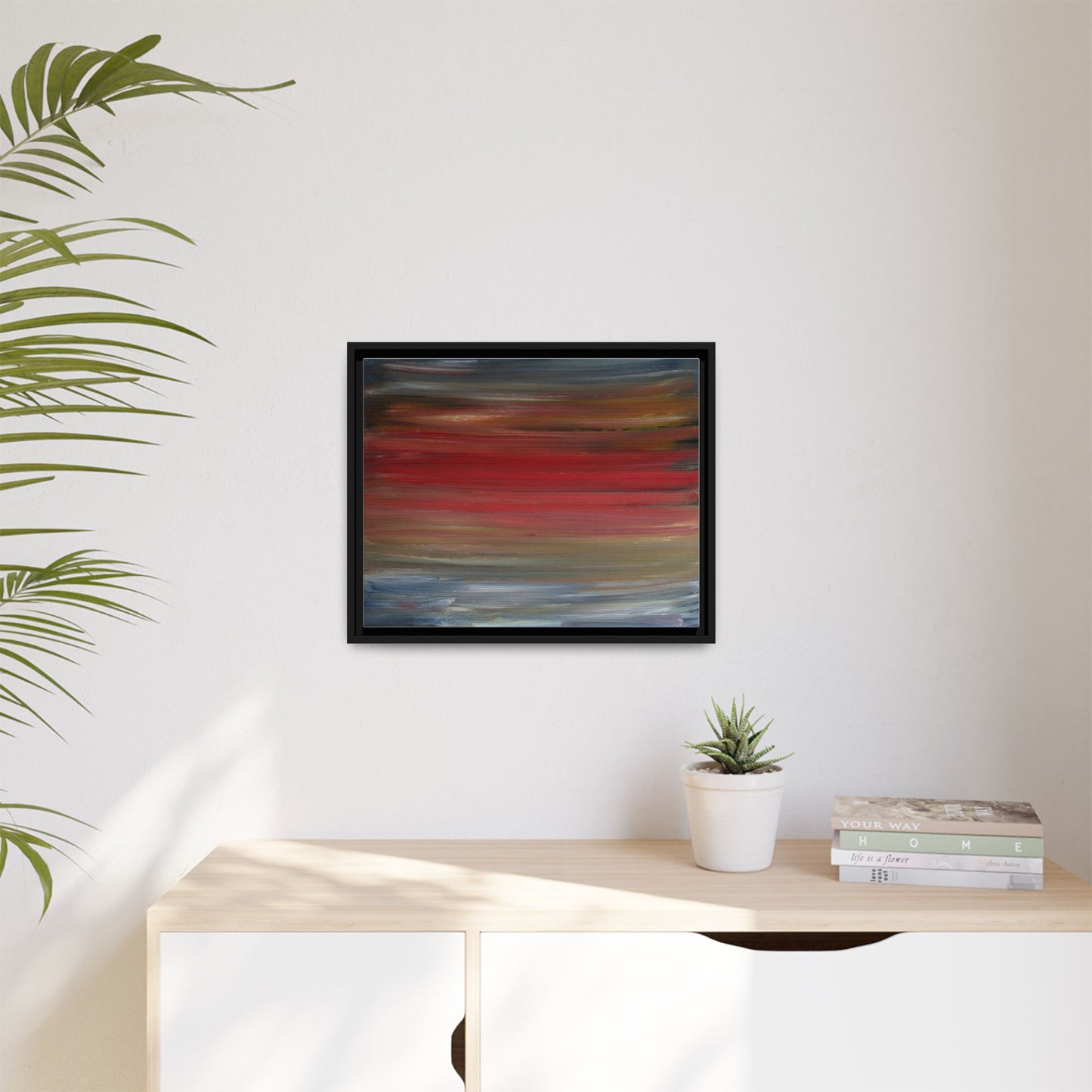 Misty morning by Norman Barrett Framed Matte Canvas Wall Art