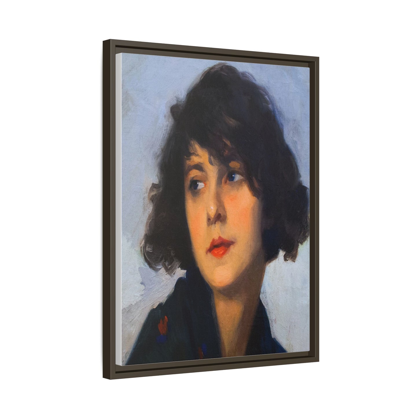 Mulher do chale verde (cropped) by Cyprien Eugene Boulet Framed Matte Canvas Print
