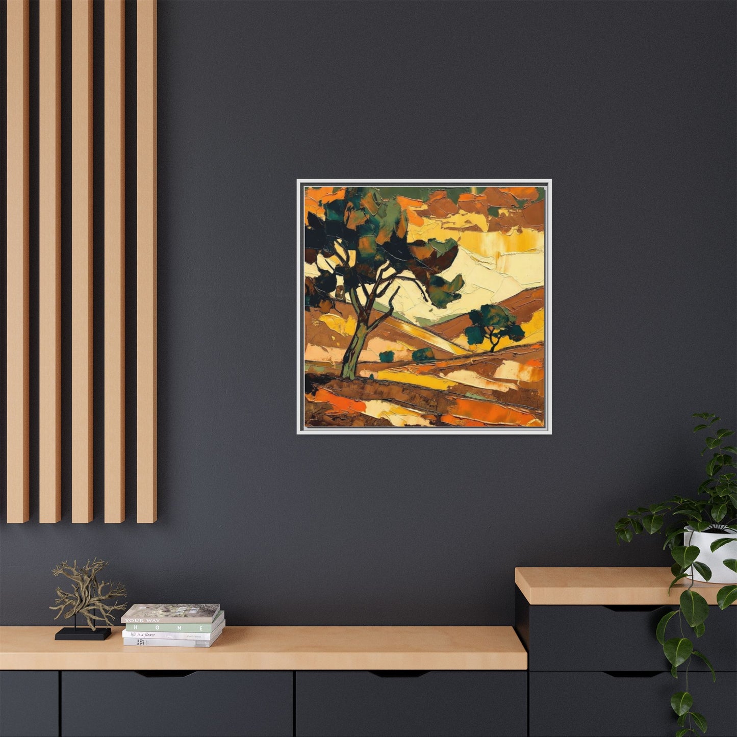 Framed Matte Canvas Landscape Art Print