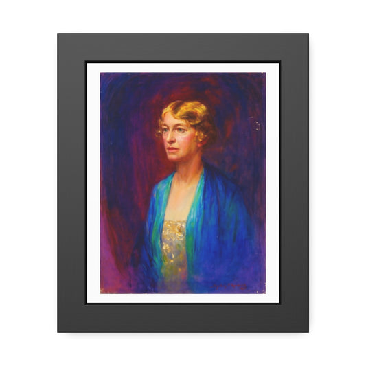 Framed Portrait Poster — Vintage Woman Oil-Style Art Print