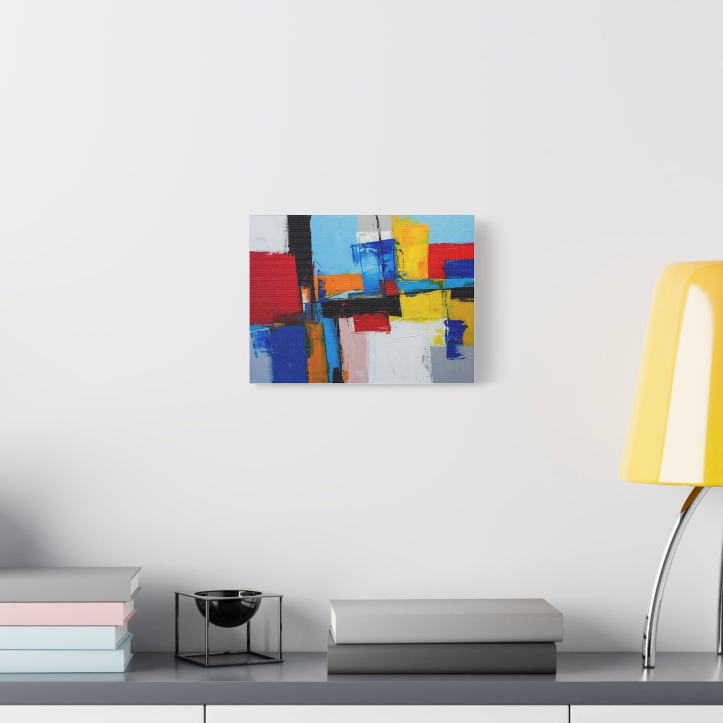 Abstract Color Block Canvas Print — Modern Geometric Wall Art