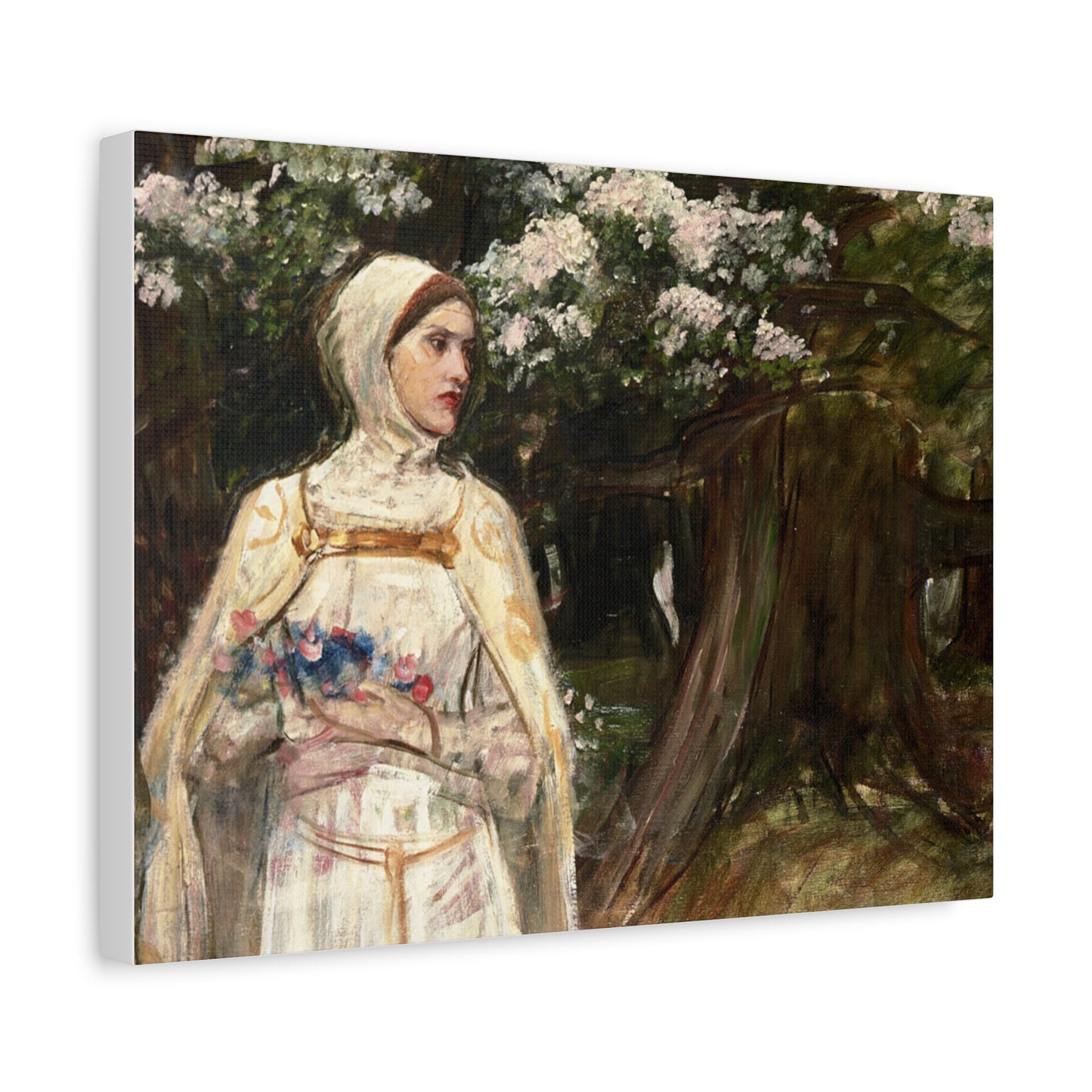 Matilda (formerly called Beatrice) by John William Waterhouse Matte Canvas Wall Art Print