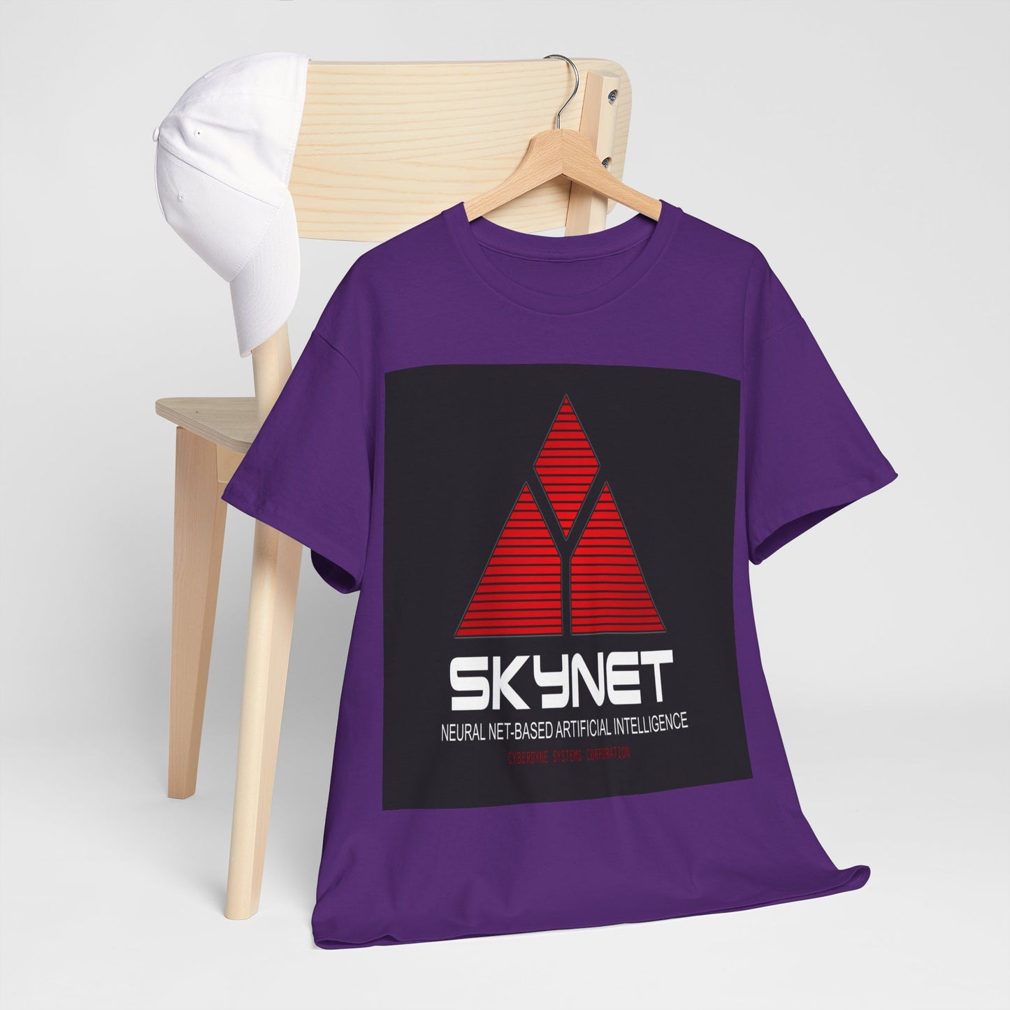 Skynet Logo Tee — Retro Red AI Graphic T-Shirt
