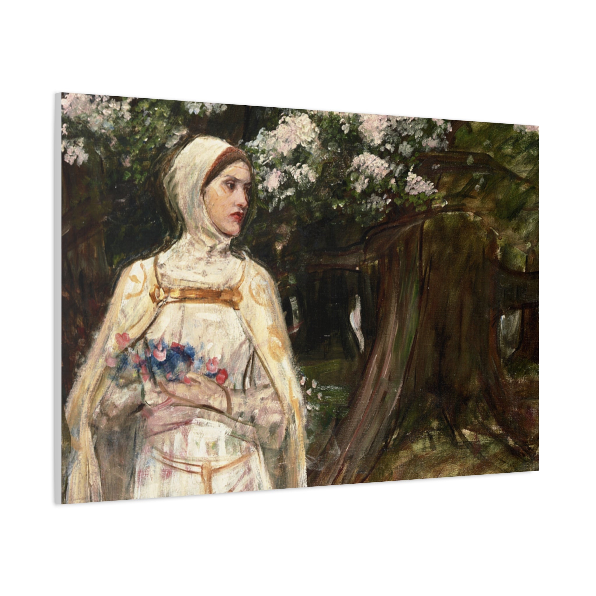 Matilda (formerly called Beatrice) by John William Waterhouse Matte Canvas Wall Art Print