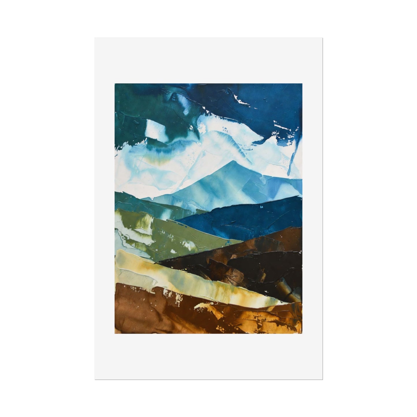 Abstract Mountain Landscape Poster — Rolled Art Print