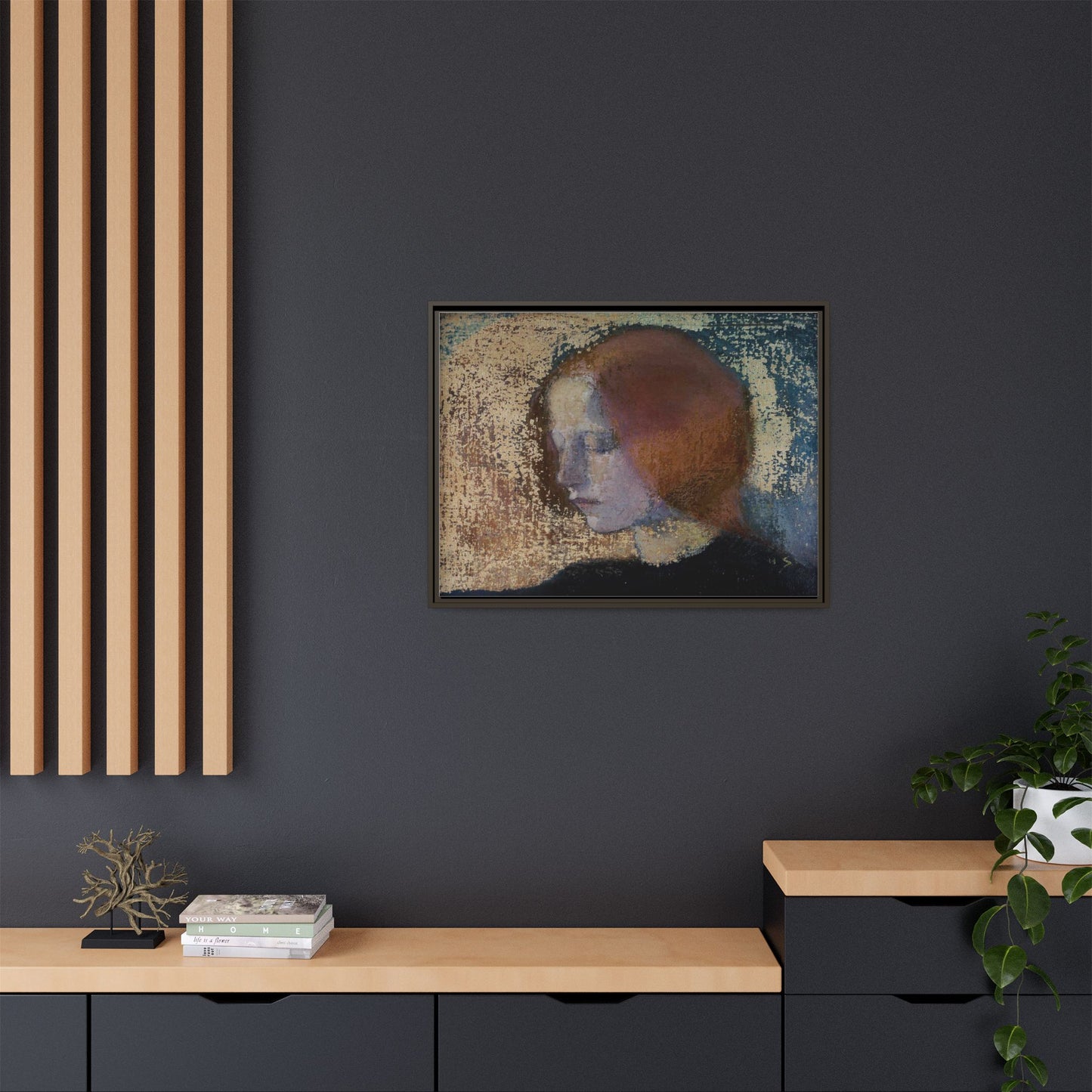 Fragment by Helena Schjerfbeck Framed Matte Canvas Art Print