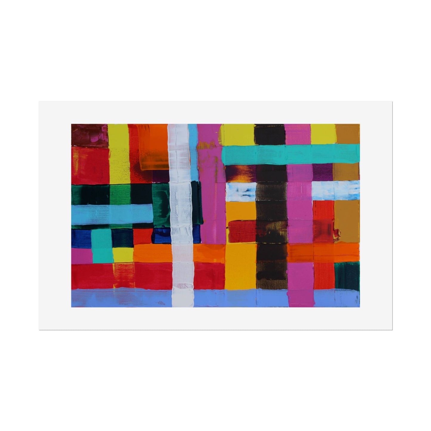 Farbfeld Malerei (Acryl) by Unknown Artist Wall Art Print