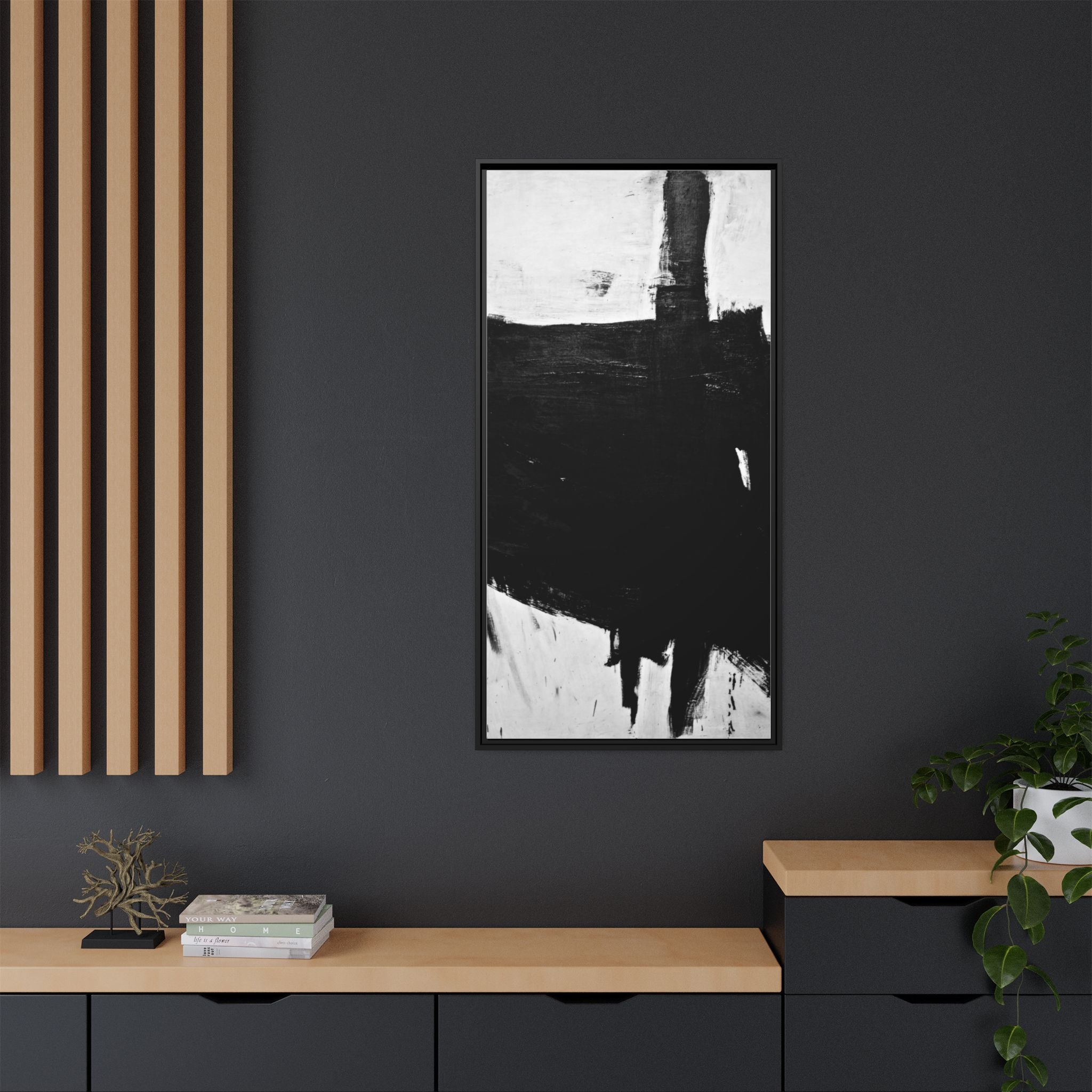 Sabra by Franz Kline Abstract Matte Canvas Framed Wall Art Print