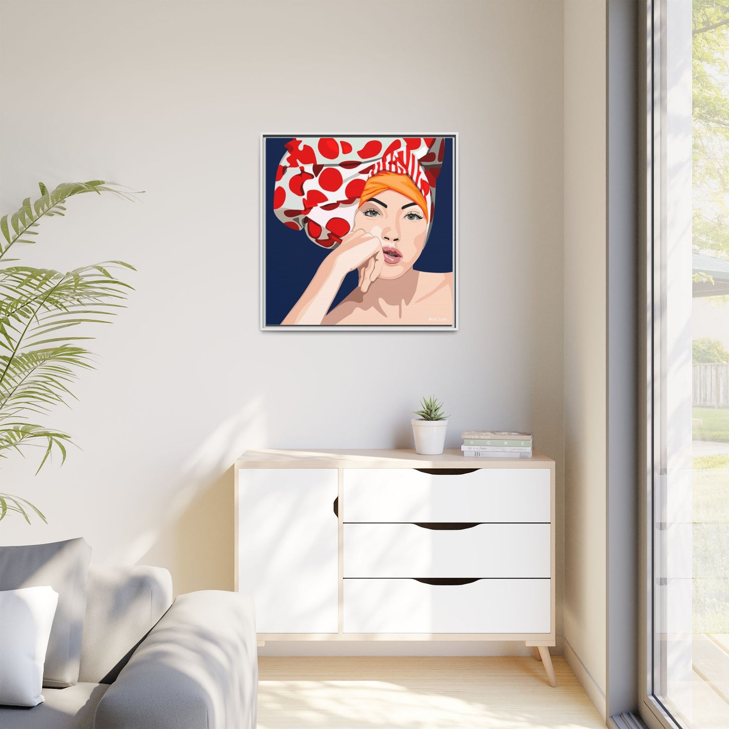 Vivid 20 by Orit Fuchs Pop Art Matte Canvas Framed Wall Art Print