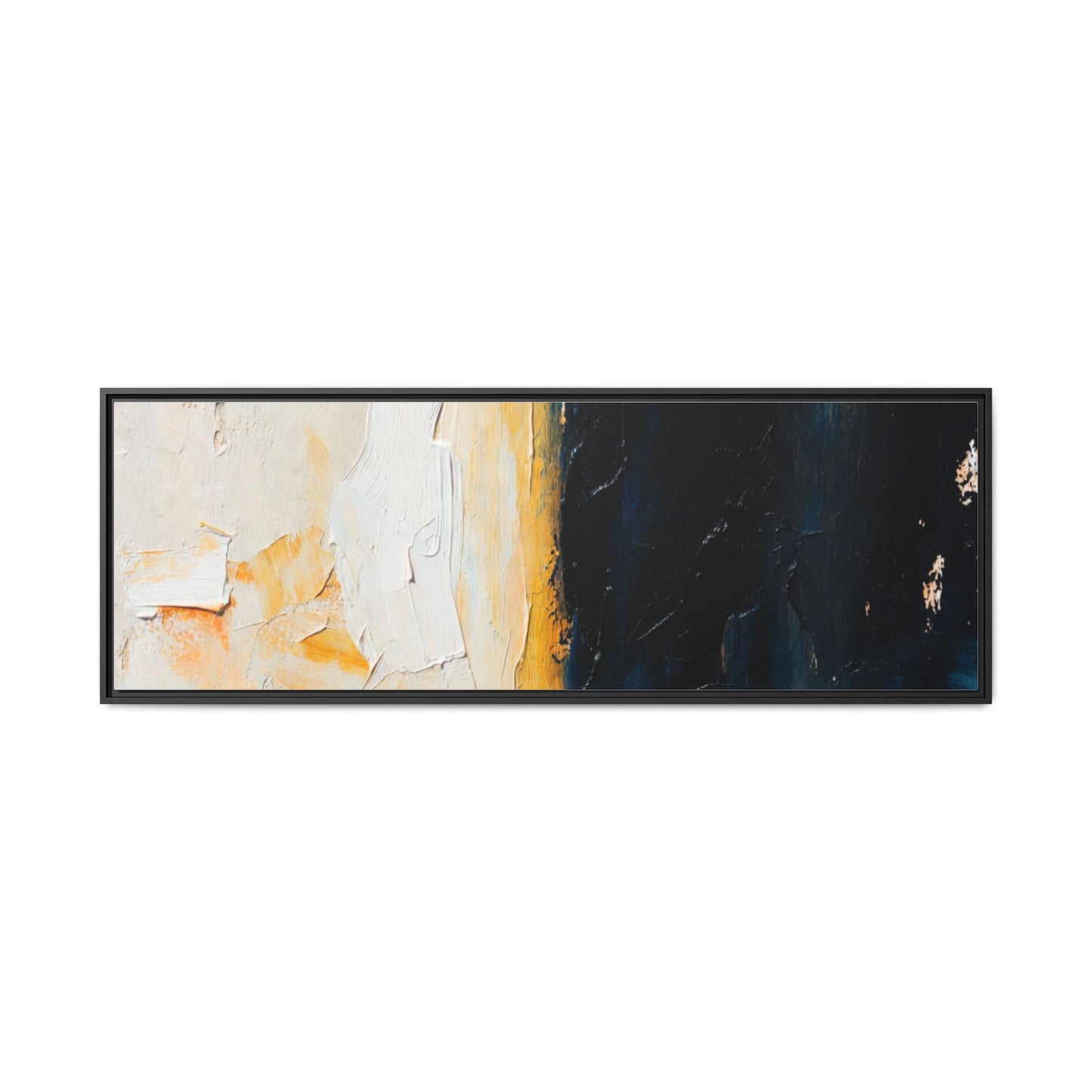 Abstract Coastal Texture Framed Canvas Art — Matte Multi-Color Wall Print