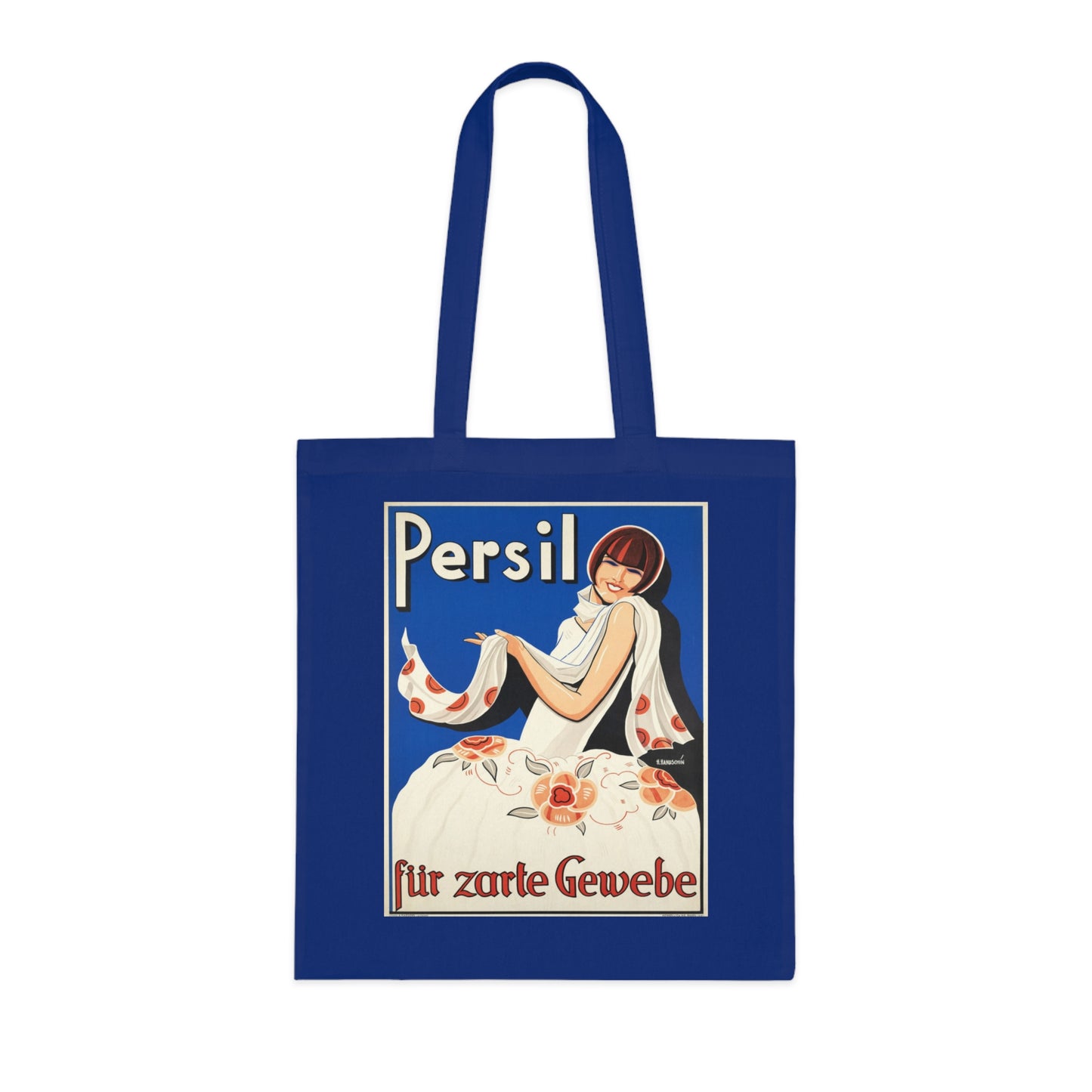 Vintage Persil Poster Cotton Tote — Retro Laundry Advertising Graphic Bag