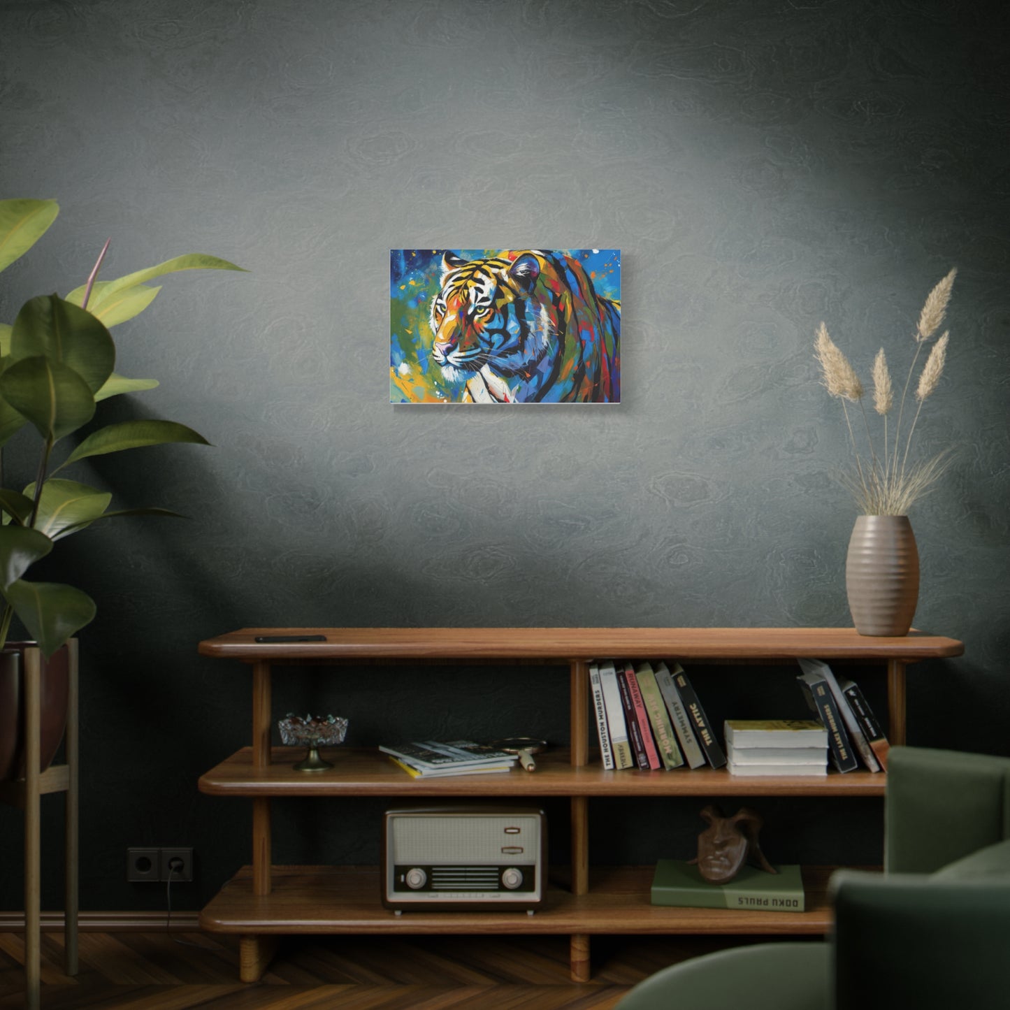 Colorful Tiger Matte Canvas Wall Art — Vibrant Stretched 1.25"