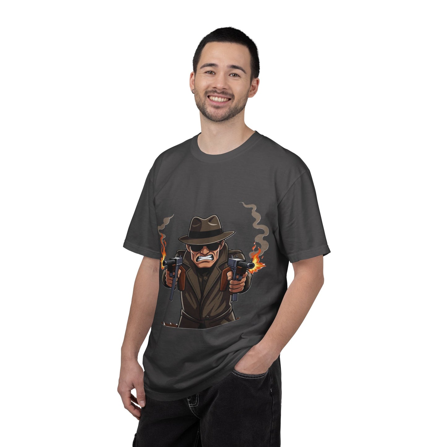 Vintage Gangster Shooter T-Shirt – Retro Mobster Graphic Tee