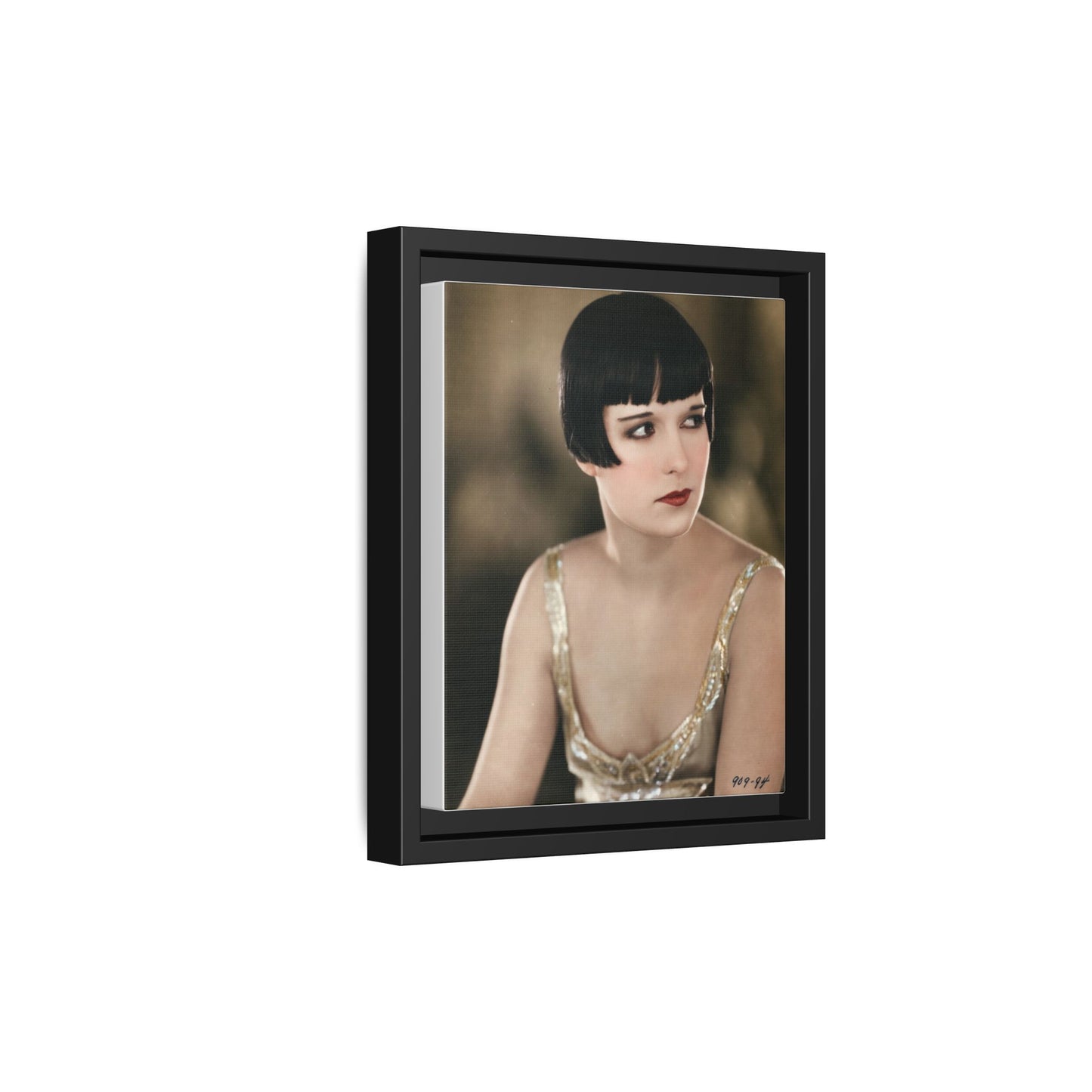 Vintage Louise Brooks Portrait Matte Canvas Framed Wall Art