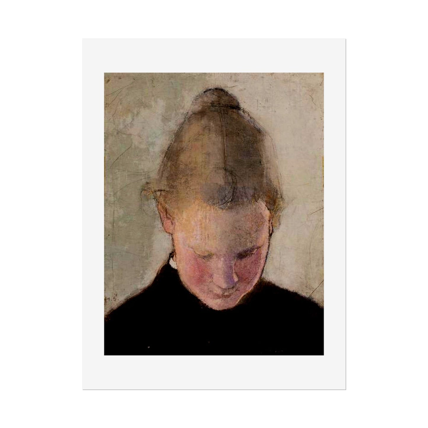 Lukeva tytto by Helena Schjerfbeck Wall Art Print
