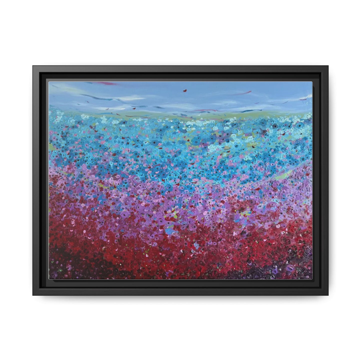Bloom by Unknown Framed Matte Canvas Abstract Floral Field Wall Art