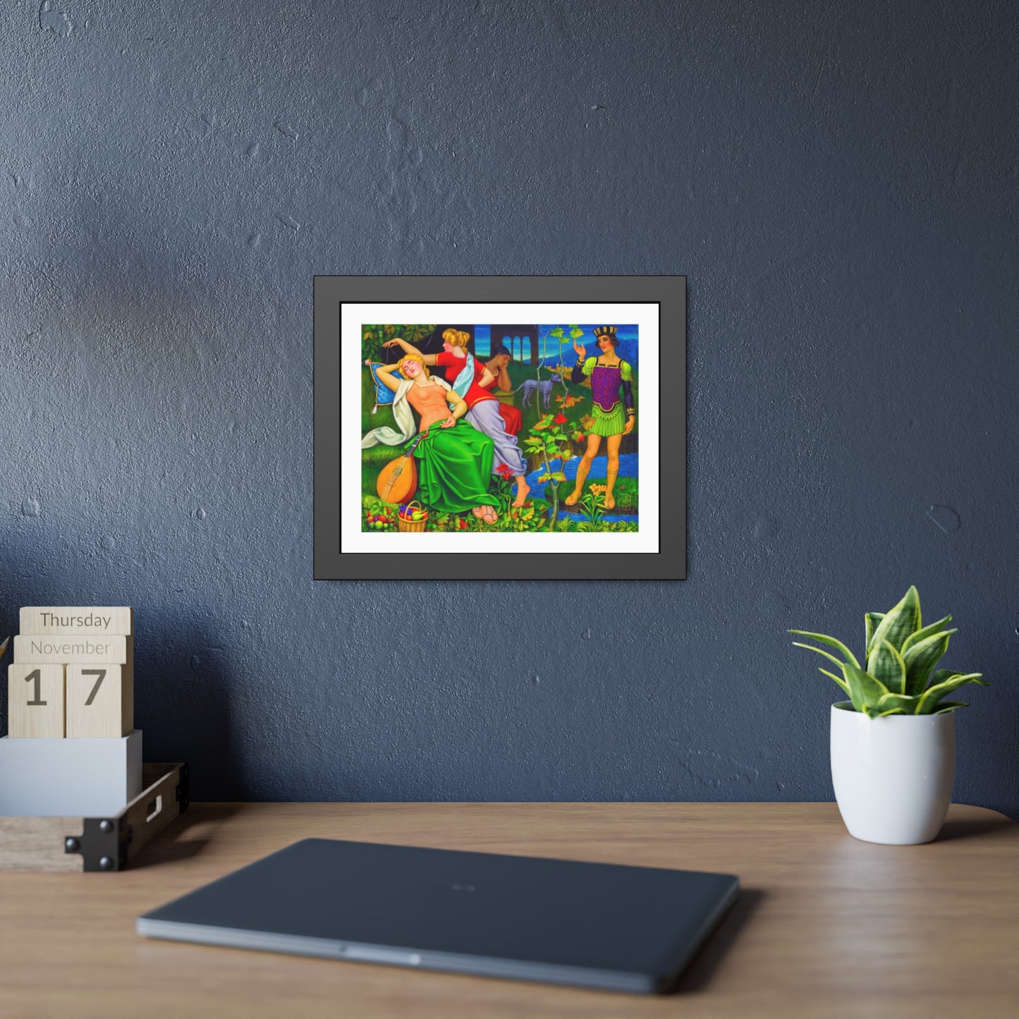 Classical Myth Framed Poster — Vibrant Renaissance-Style Art Print