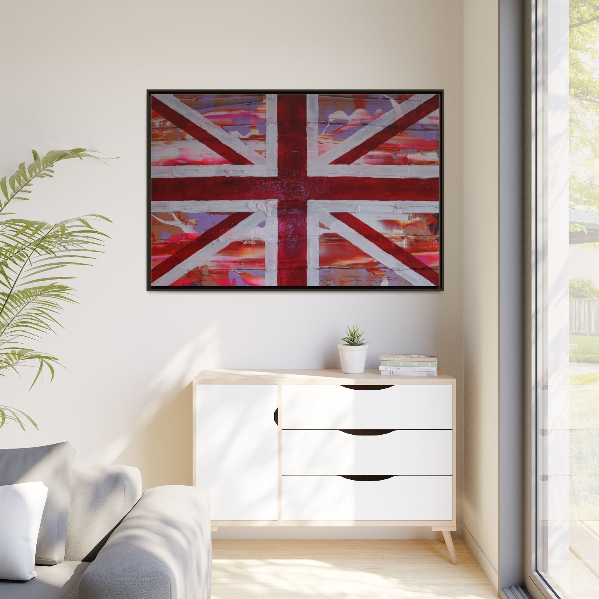 Union Jack is back! by Norman Barrett Framed Matte Canvas Print Wall Art