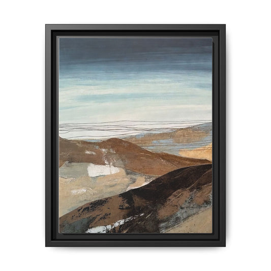 Framed Matte Canvas Art — Serene Abstract Landscape