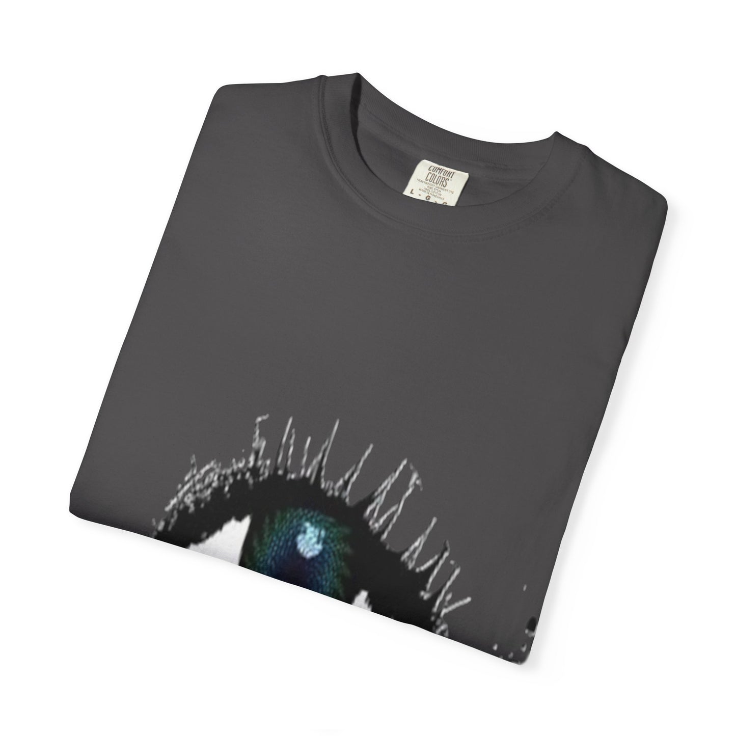 Eye Graphic T-Shirt — Blue Iris Grunge Art Tee