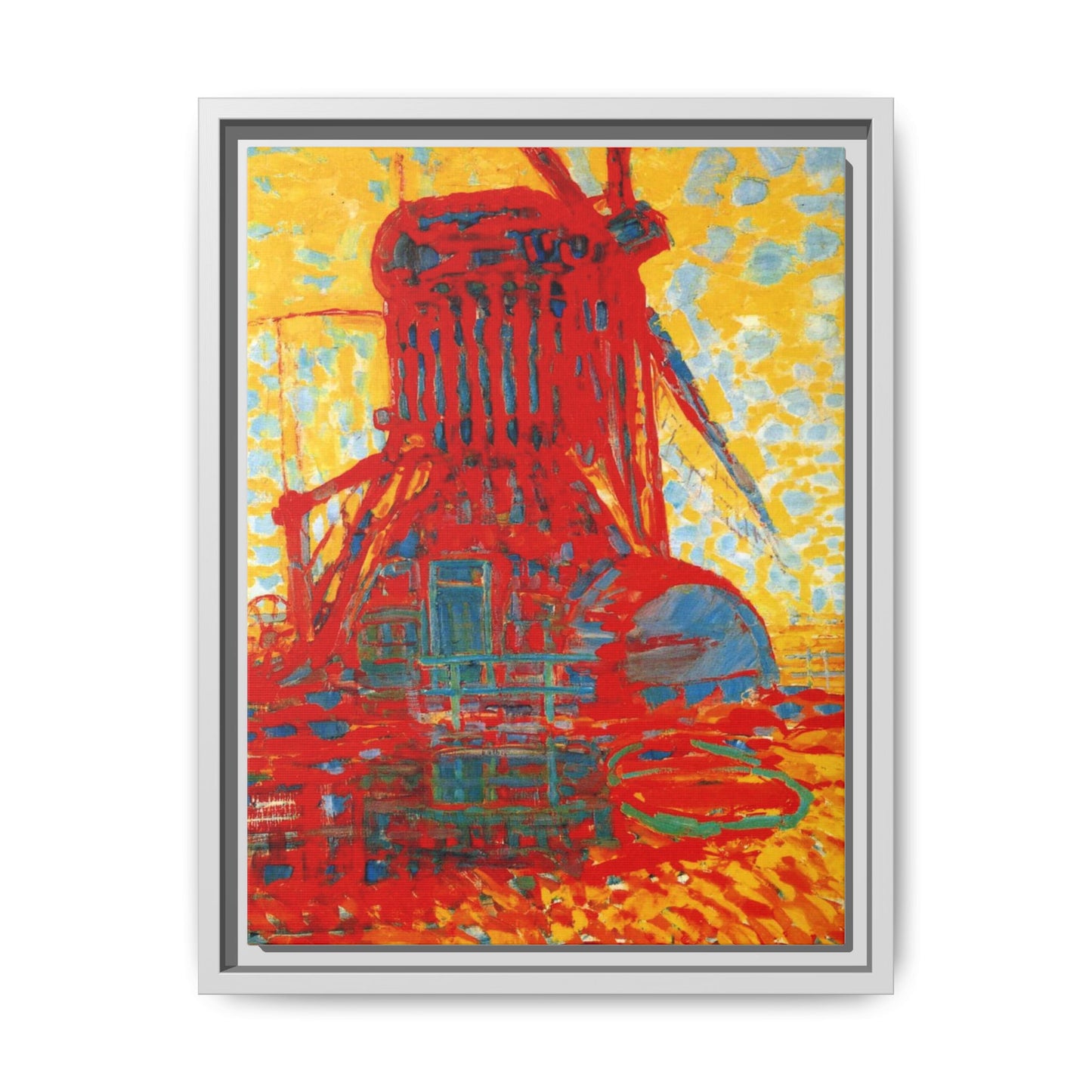 Mill by Sunlight by Piet Mondrian Matte Framed Canvas Wall Art Print