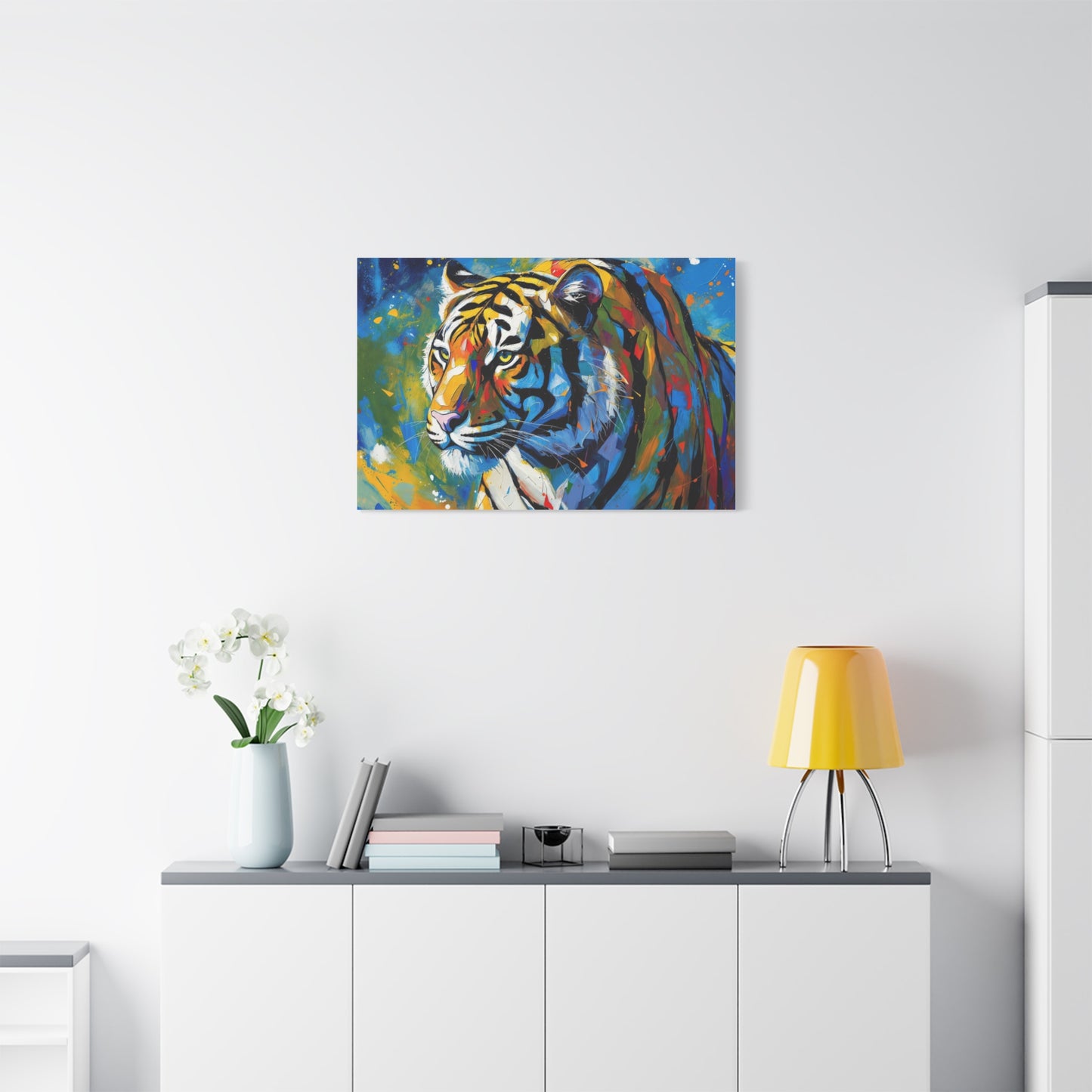 Colorful Tiger Matte Canvas Wall Art — Vibrant Stretched 1.25"