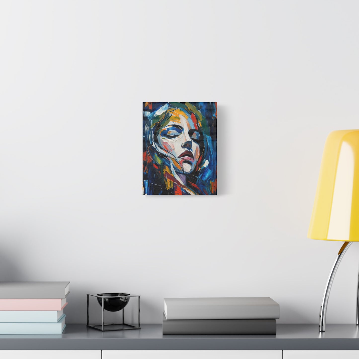 Abstract Colorful Woman Portrait Canvas