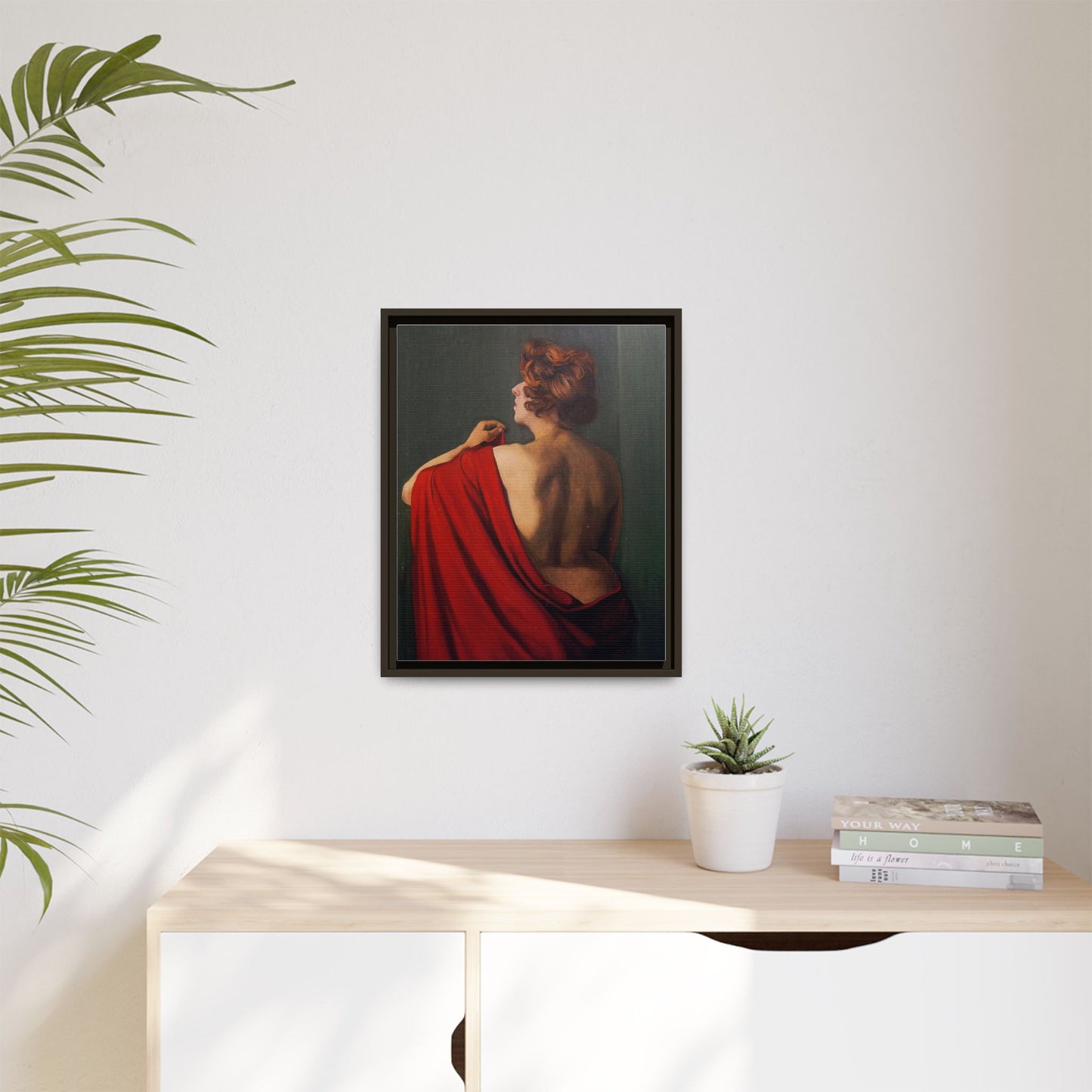 Femme au châle rouge by Félix Vallotton Framed Matte Canvas Wall Art Print
