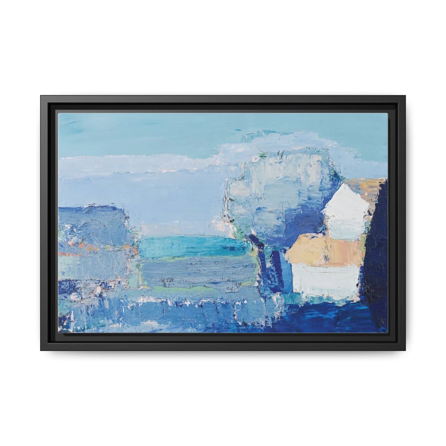 Paysage de Provence by Nicolas de Staël Framed Matte Canvas Seascape Wall Art Print