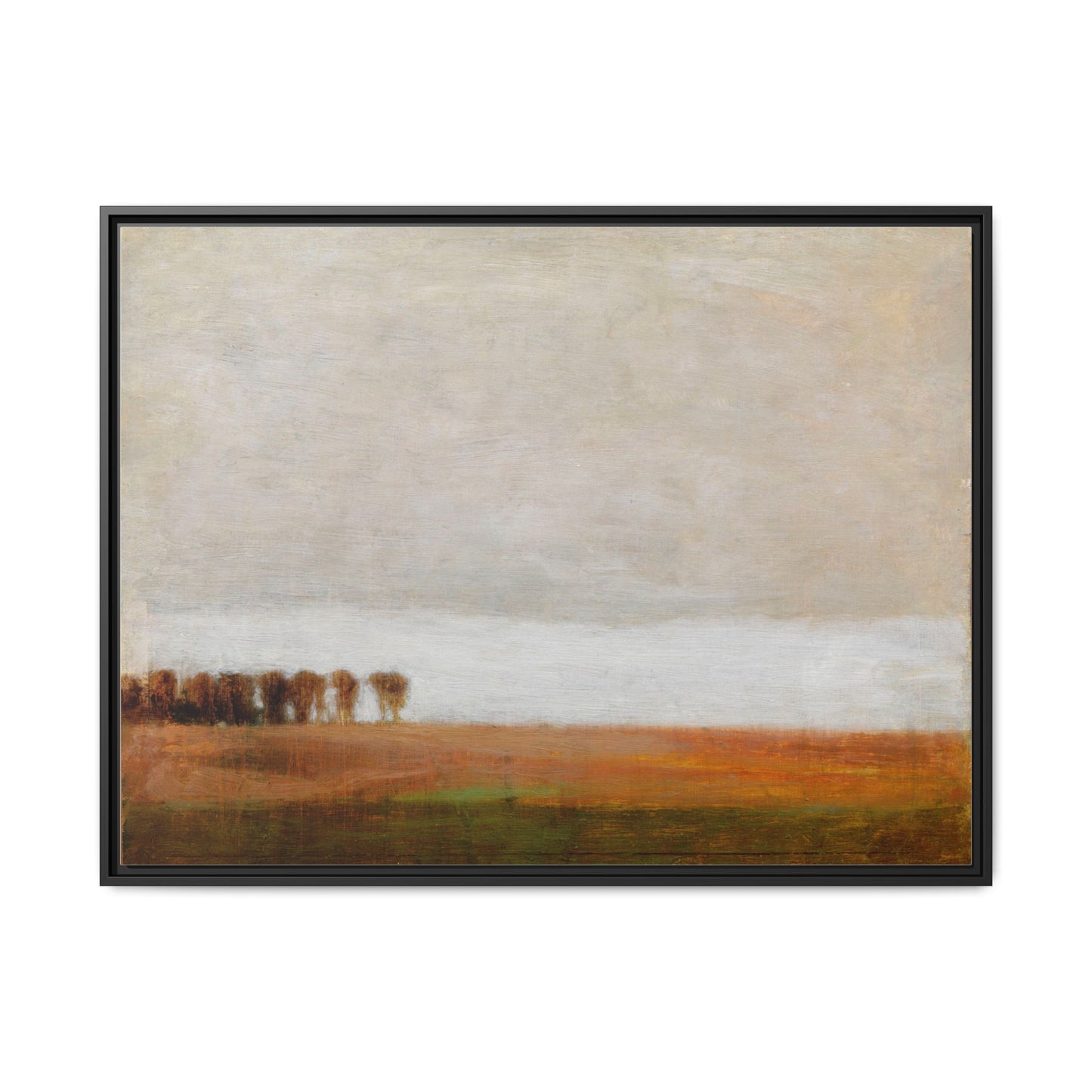 View of Jaegersborg Allé, North of Copenhagen by Vilhelm Hammershøi Framed Matte Canvas Wall Art Print