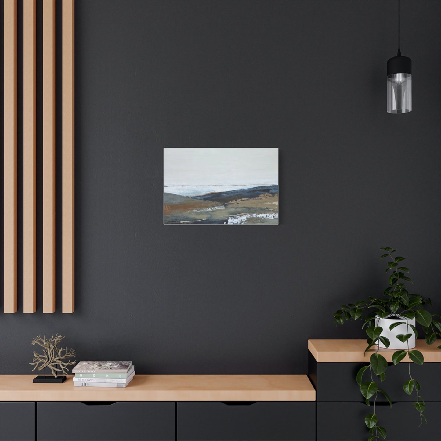 Abstract Coastal Landscape Canvas — Stretched Matte Wall Art