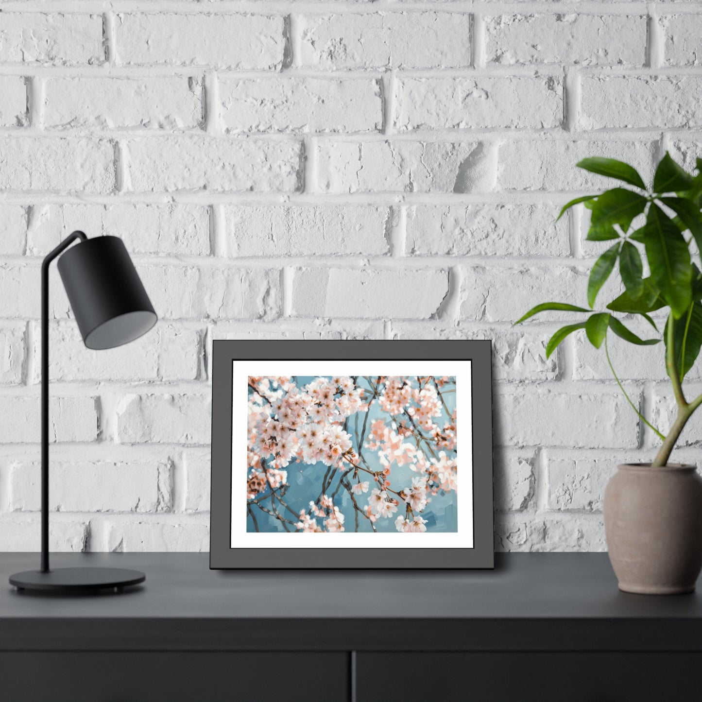 Cherry Blossom Framed Poster — Floral Wall Art Print