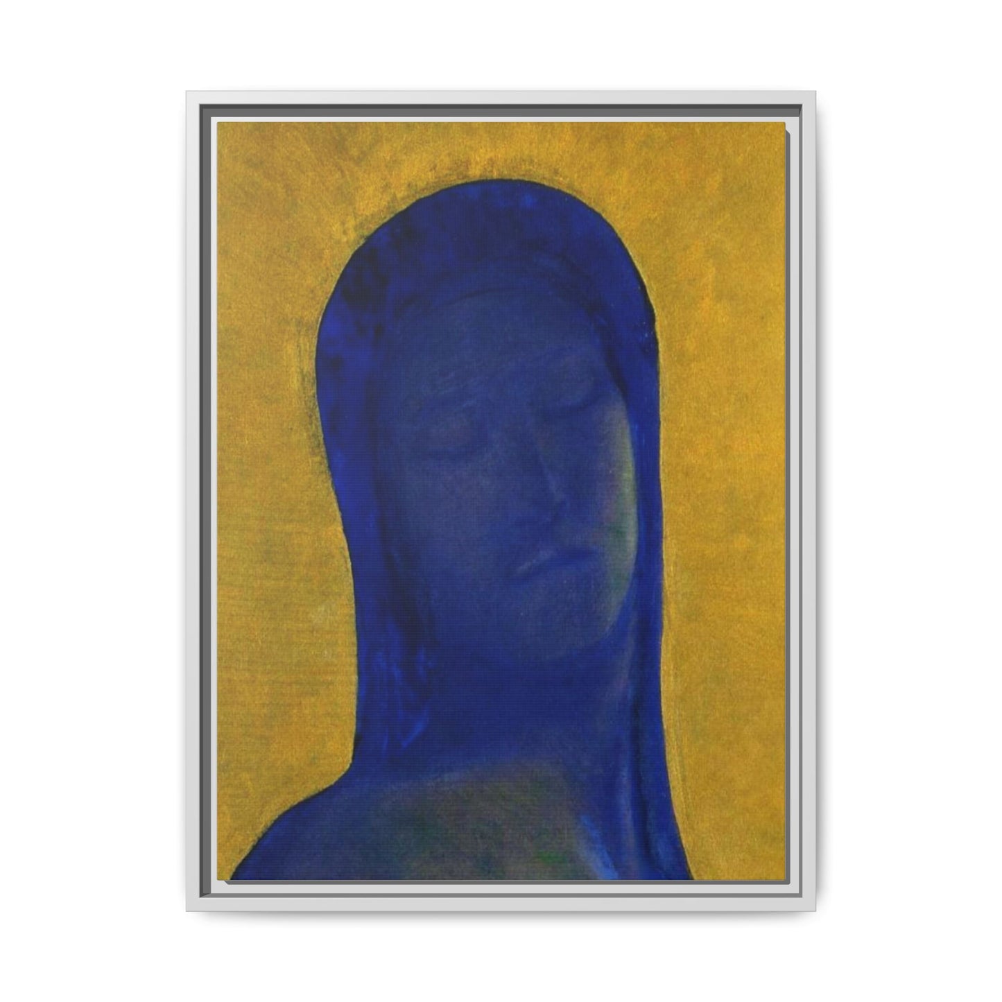 Closed Eyes by Odilon Redon Framed Matte Canvas Wall Art Print