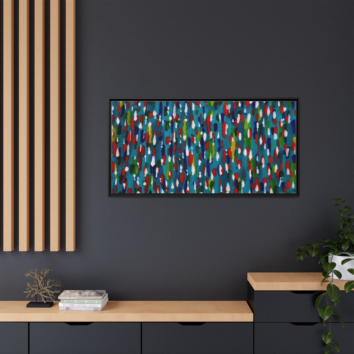 Colours Of The Soul Reflecting On Water by Ariel Chavarro Avila Matte Canvas Framed Art