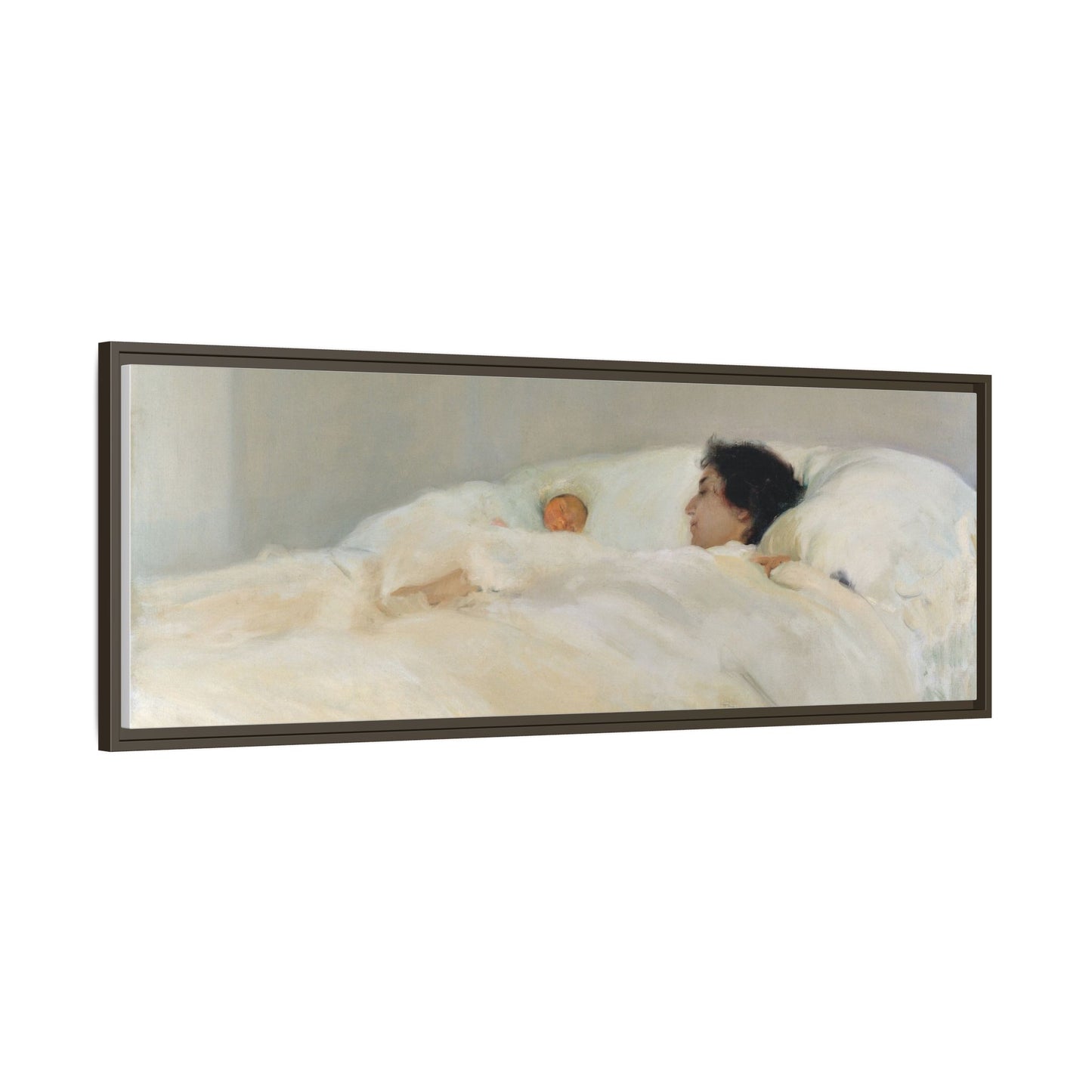 Mother by Joaquin Sorolla y Bastida Framed Matte Canvas Wall Art Print