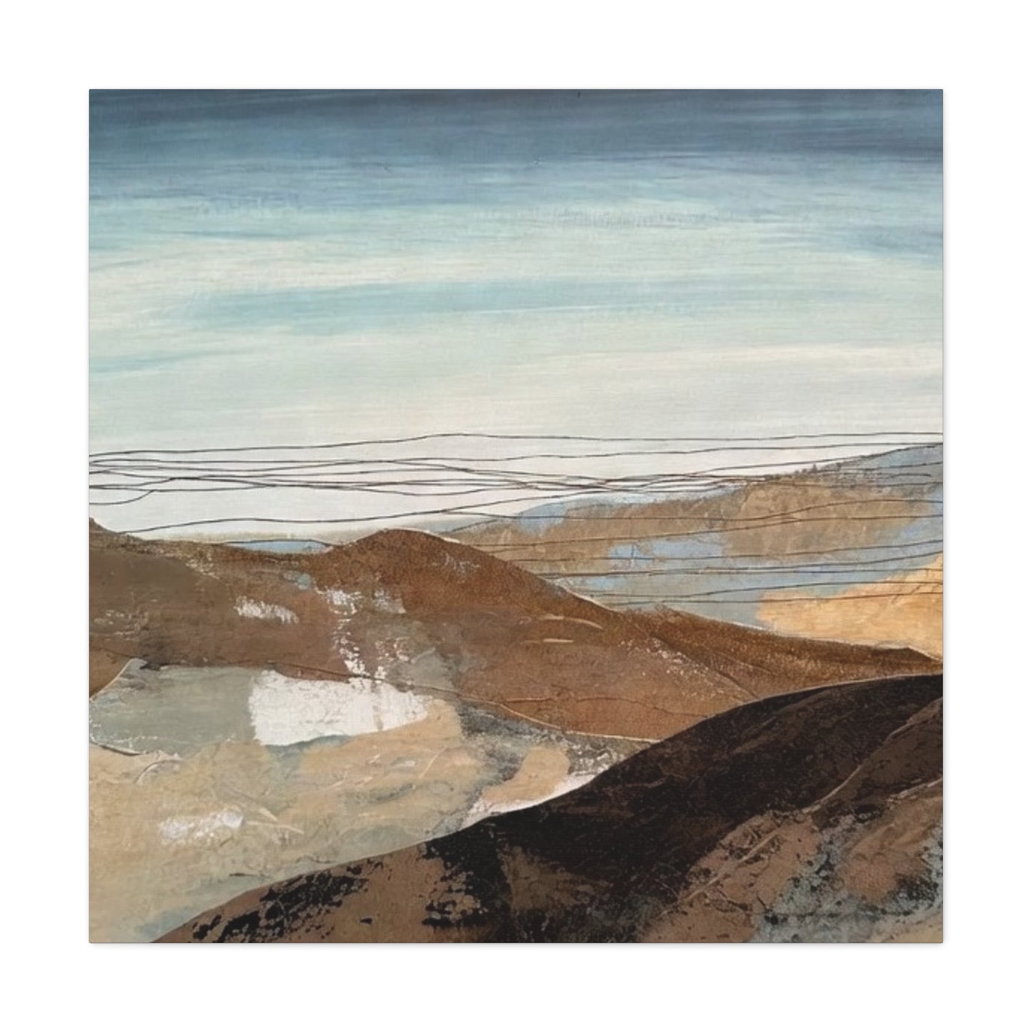 Abstract Landscape Matte Canvas Wall Art — Stretched 1.25"