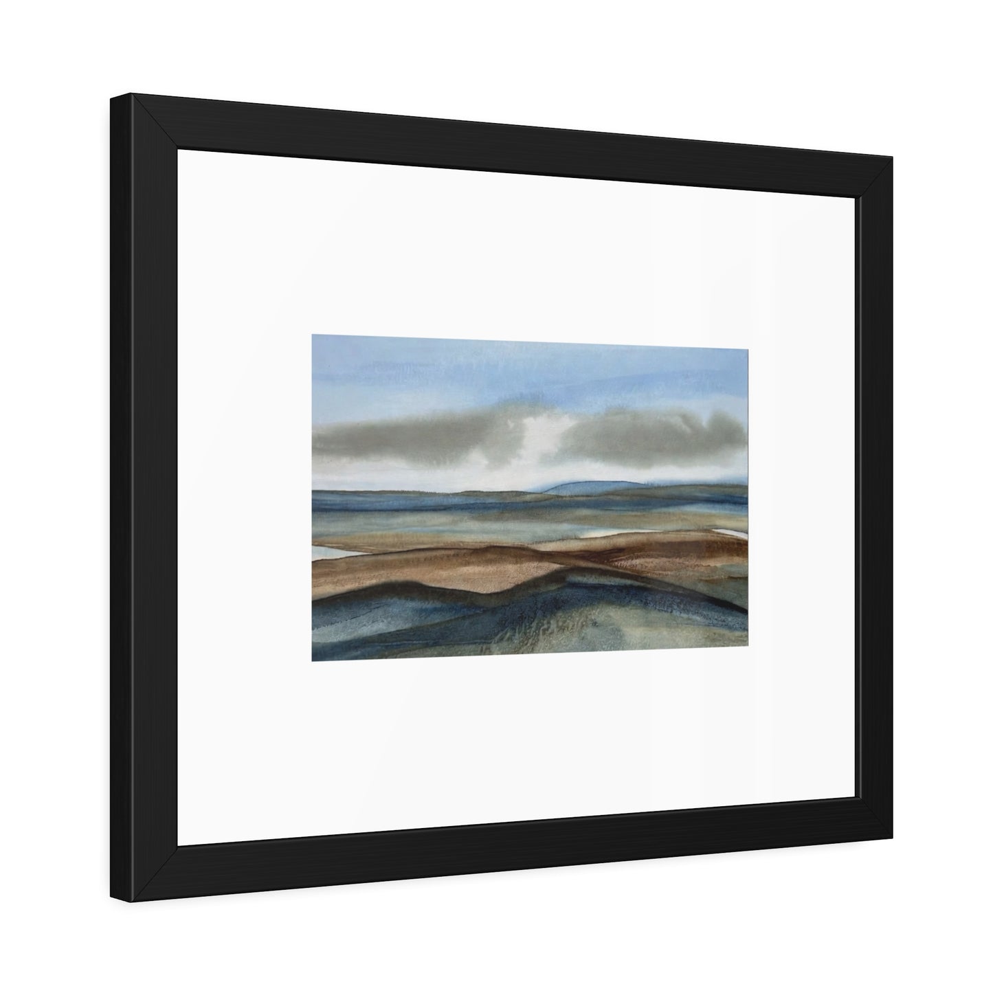 Framed Coastal Landscape Poster — Serene Seascape Wall Art Print