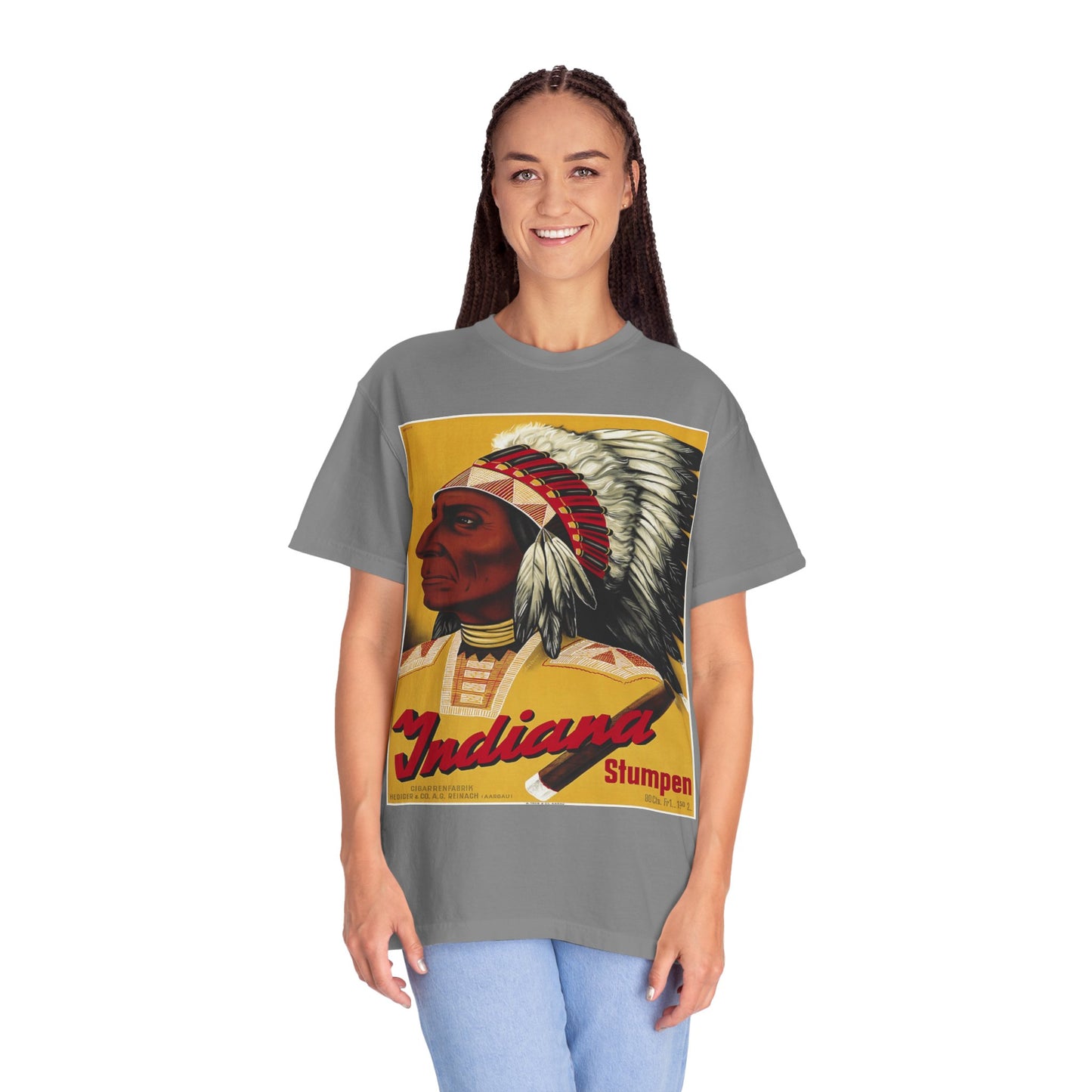 T-Shirt — Retro 'Indiana' Native Chief Vintage Poster Design