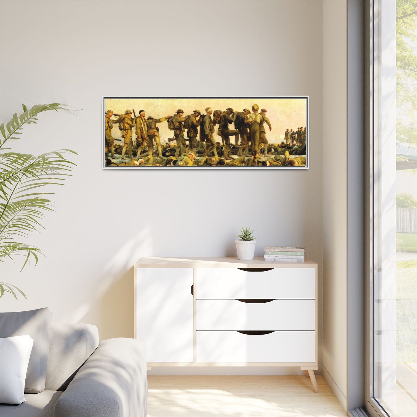 Gassed by John Singer Sargent (RA) Framed Matte Canvas Print