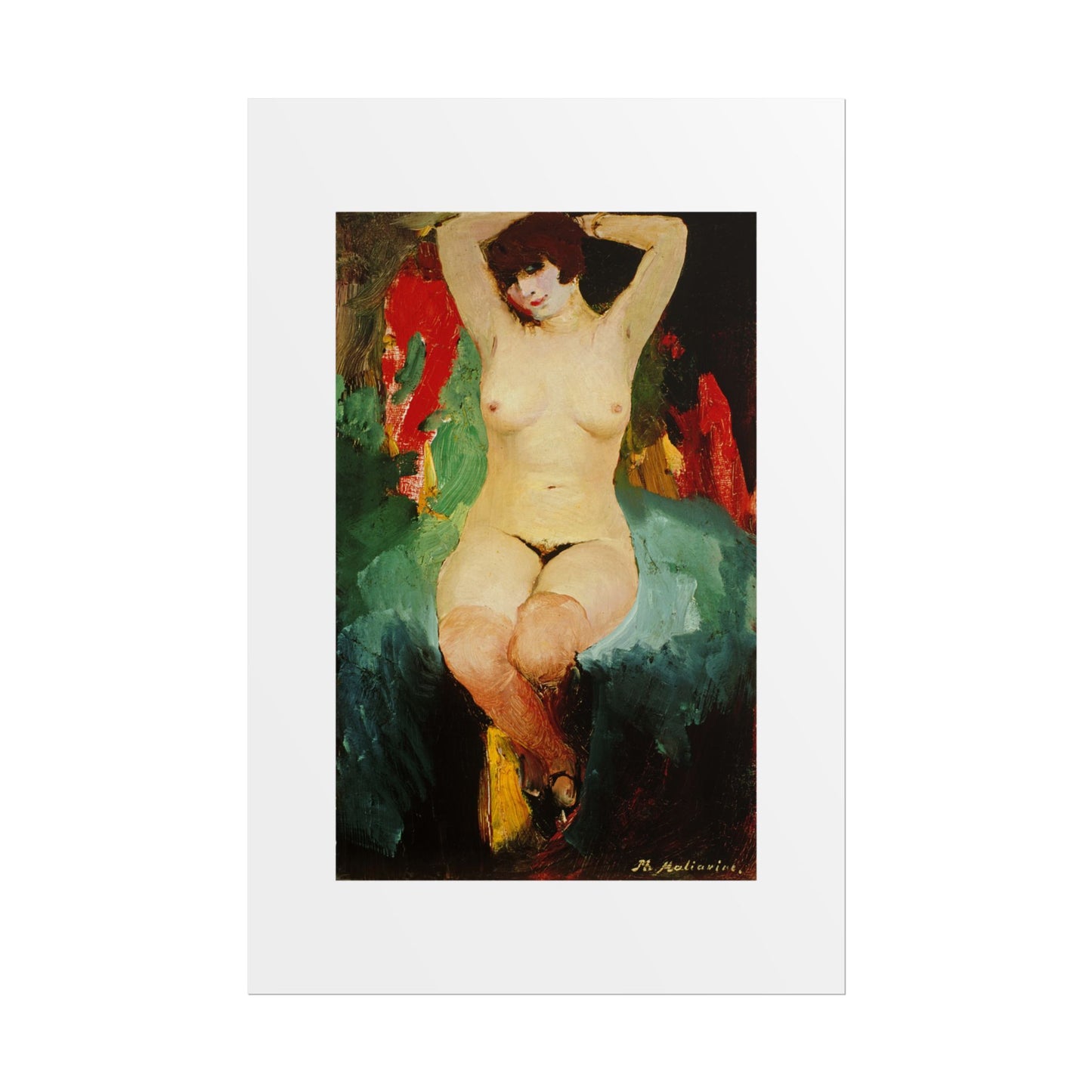 Nude female by Filipp Malyavin Wall Art Poster