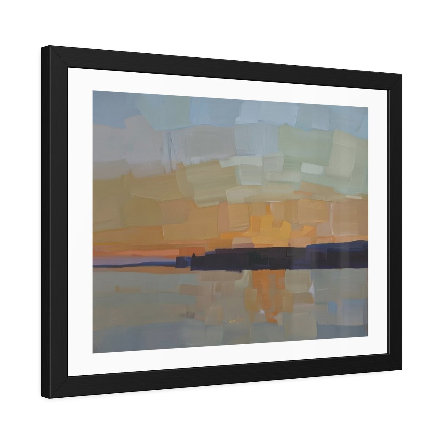 Framed Poster  Abstract Coastal Sunset Art Print