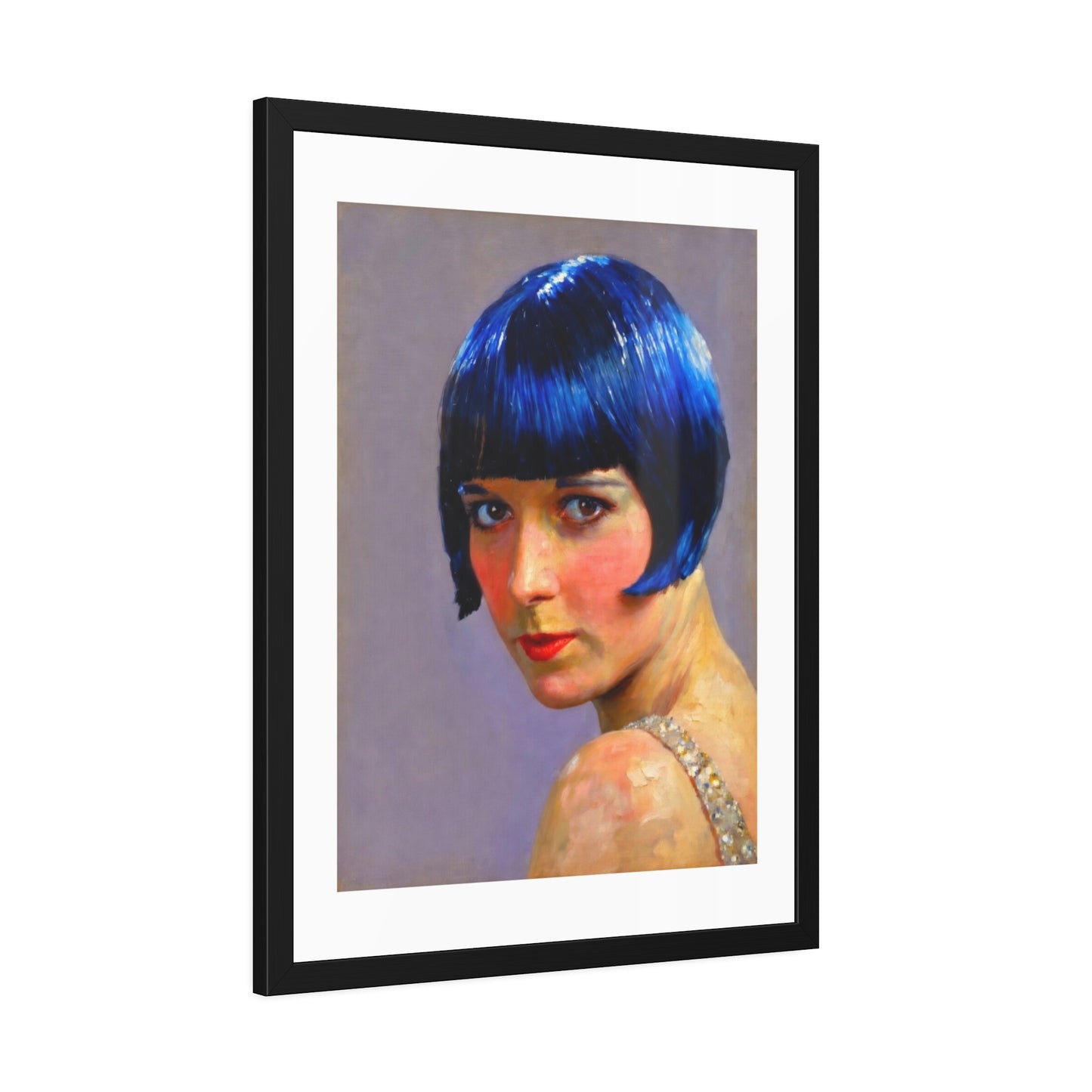 Blue Bob Portrait Framed Poster